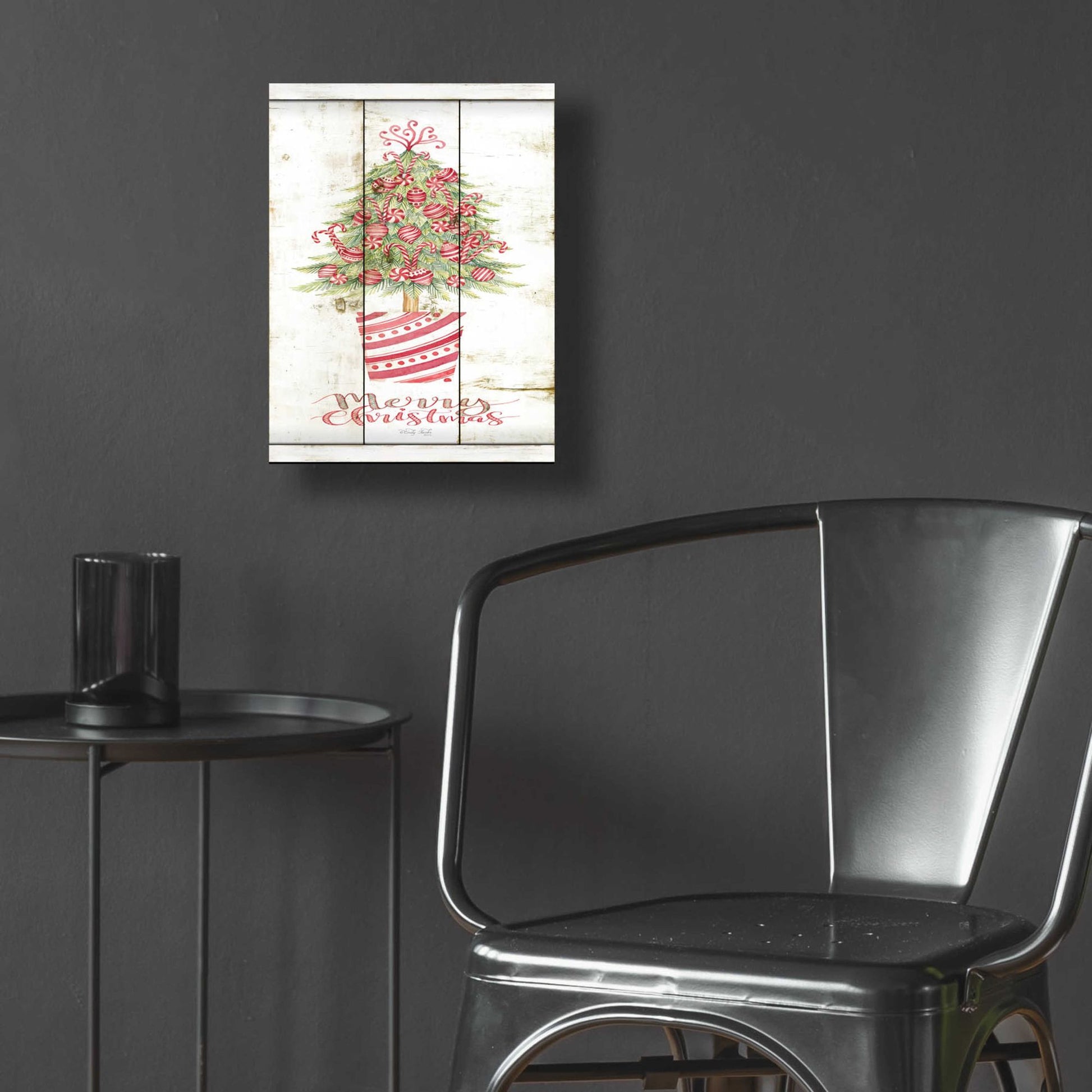 Epic Art 'Candy Cane Christmas Tree' by Cindy Jacobs, Acrylic Glass Wall Art,12x16