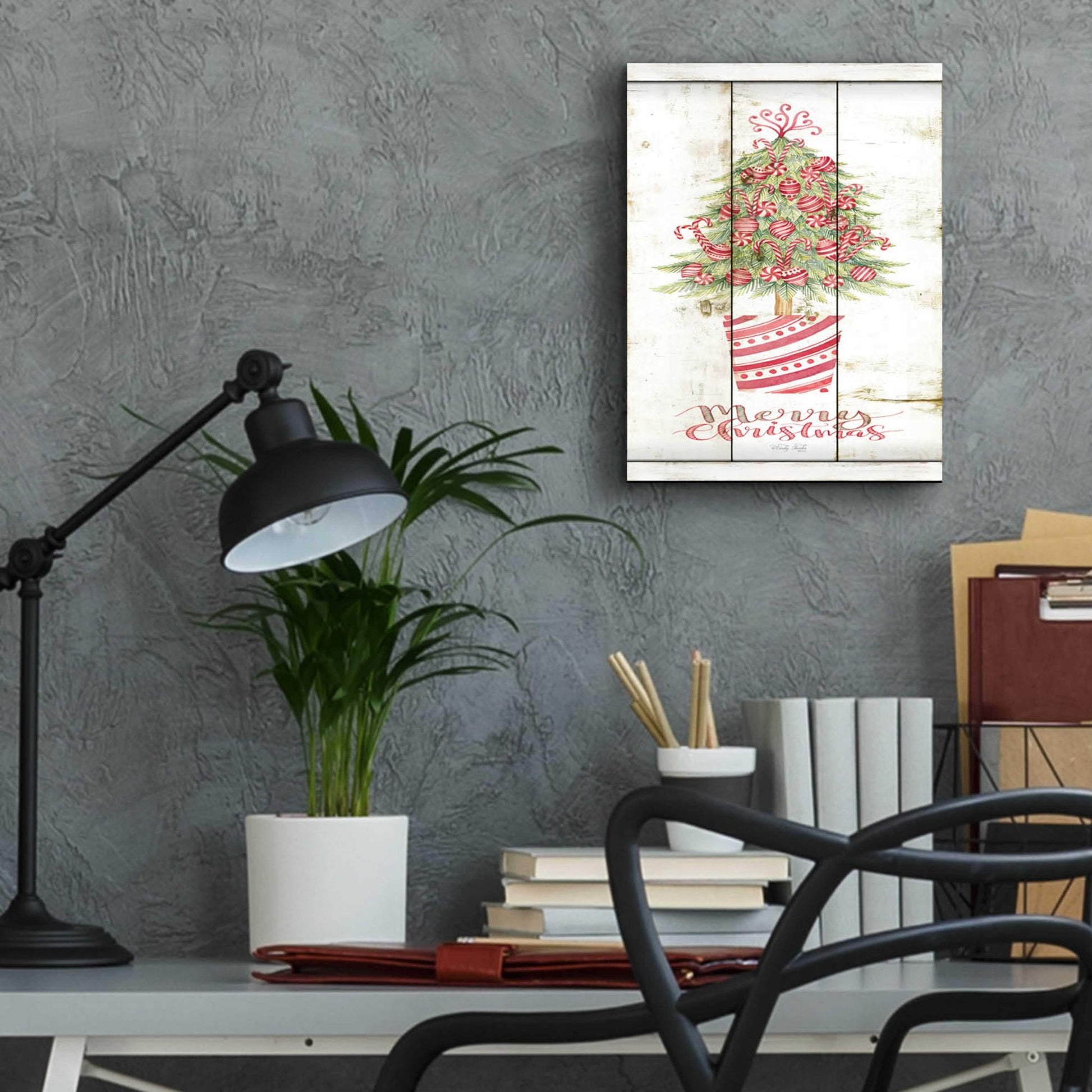 Epic Art 'Candy Cane Christmas Tree' by Cindy Jacobs, Acrylic Glass Wall Art,12x16