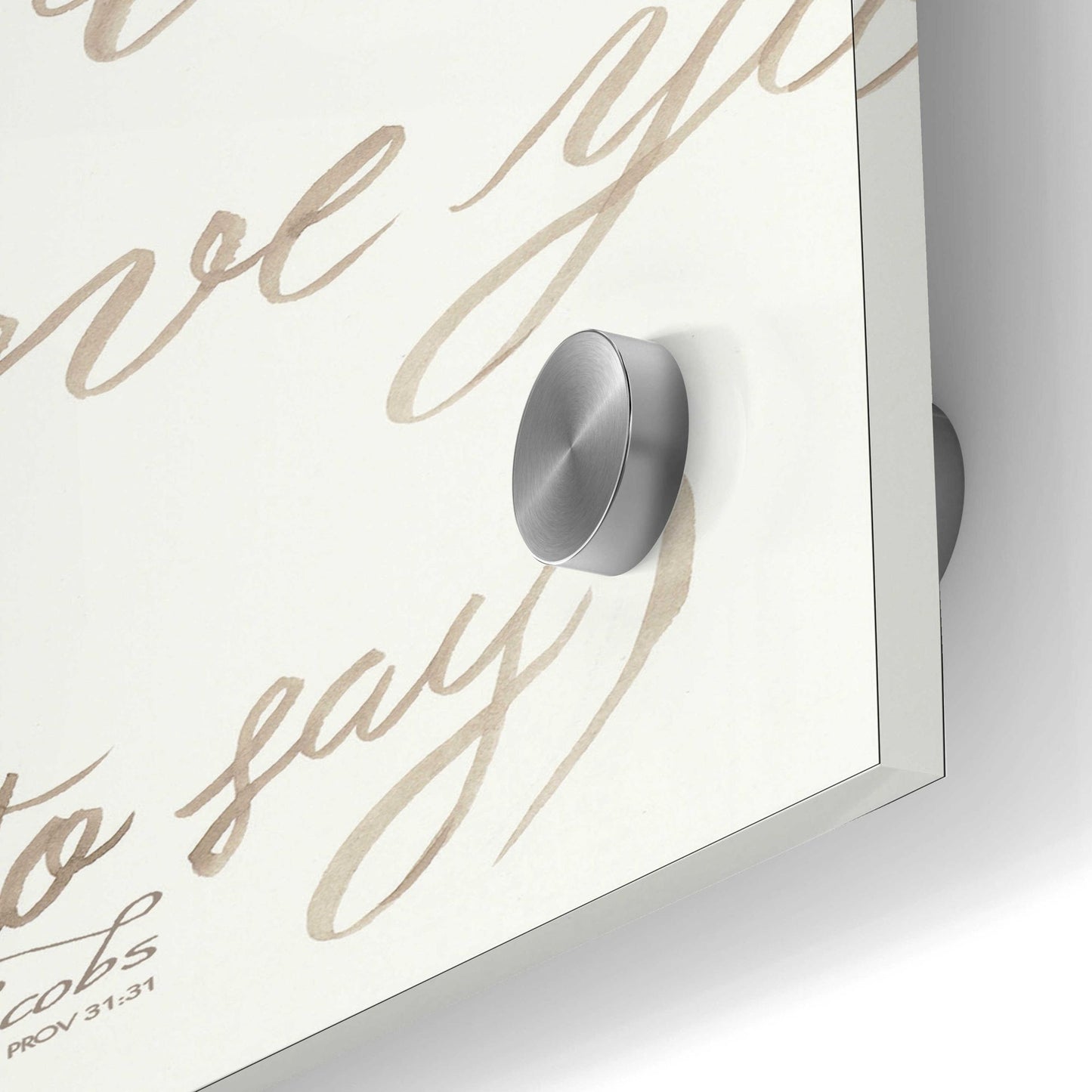 Epic Art 'Handwritten I Love You' by Cindy Jacobs, Acrylic Glass Wall Art,12x36