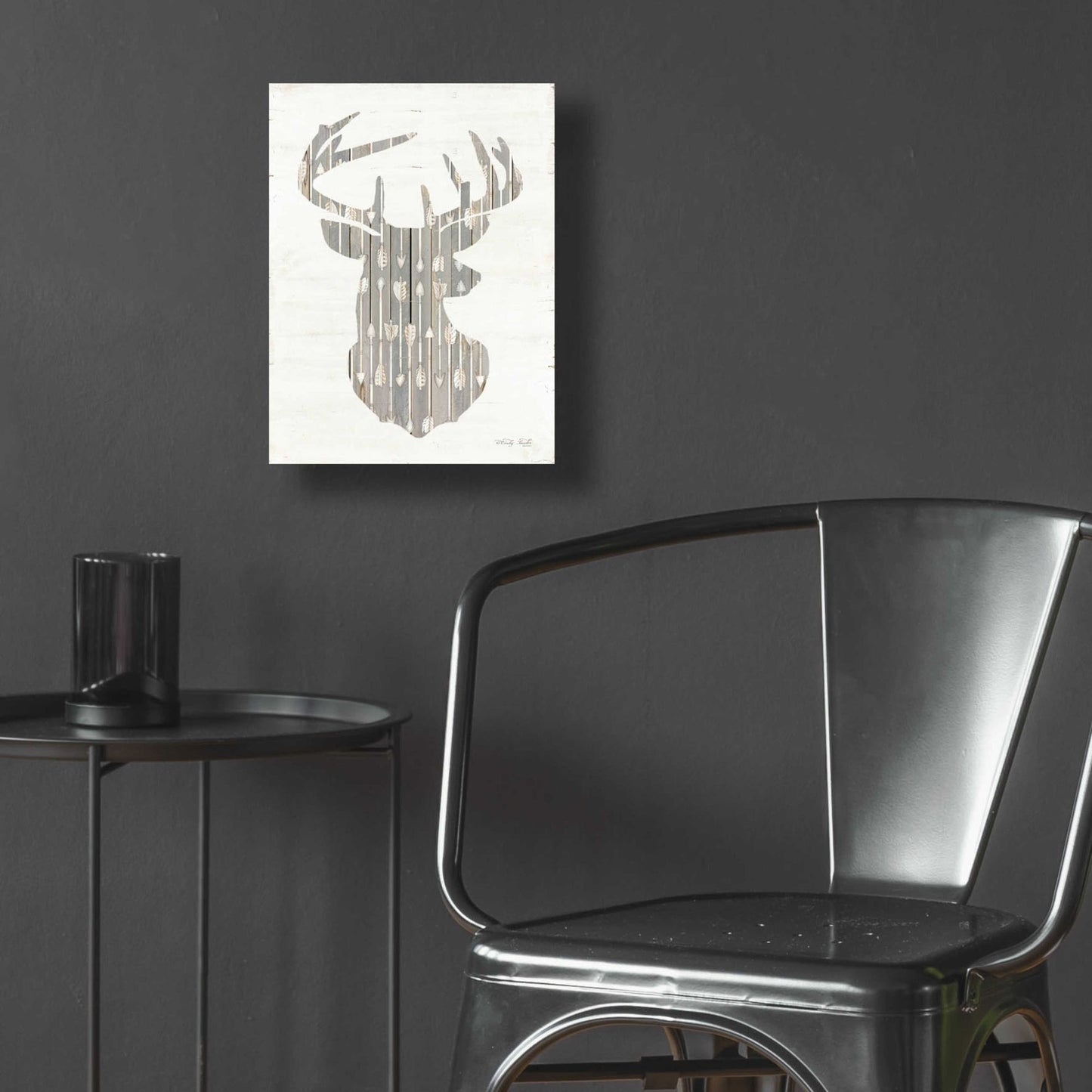 Epic Art 'Deer and Arrows Silhouette' by Cindy Jacobs, Acrylic Glass Wall Art,12x16