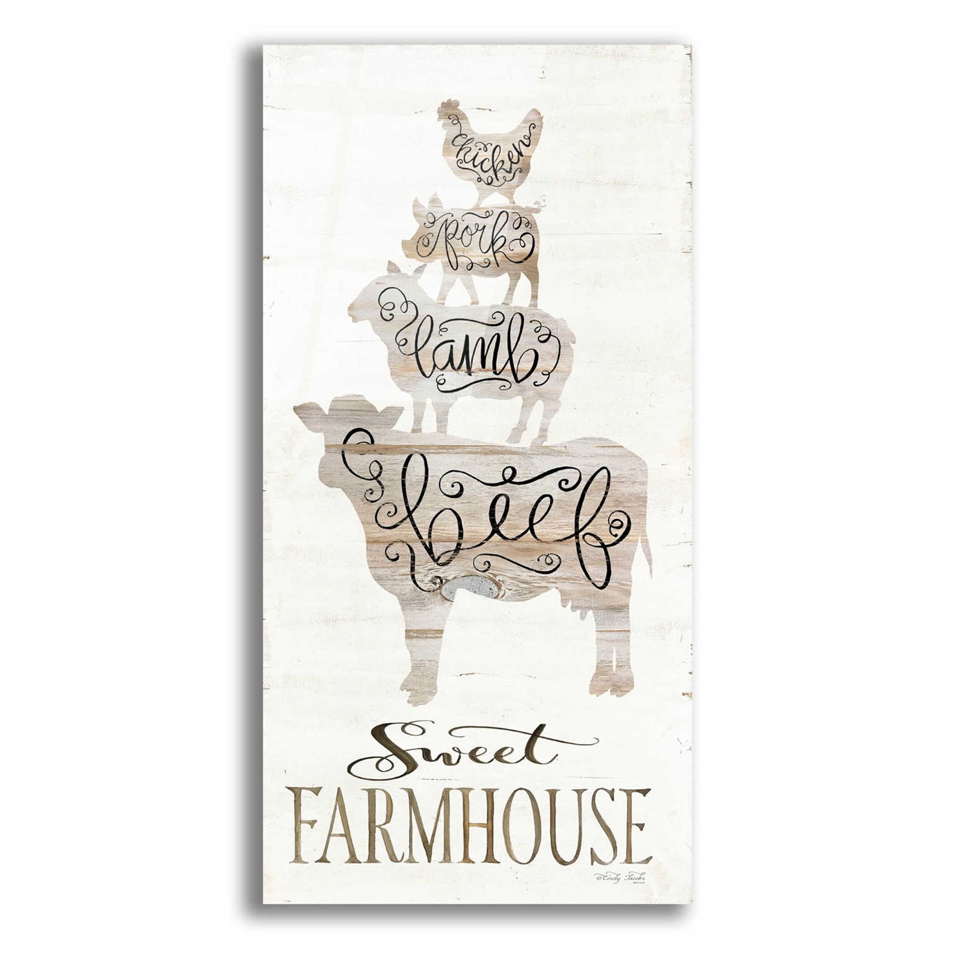 Epic Art 'Sweet Farmhouse' by Cindy Jacobs, Acrylic Glass Wall Art,2-1