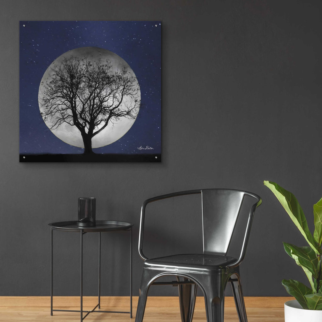 Epic Art 'Full Moon' by Lori Deiter, Acrylic Glass Wall Art,36x36