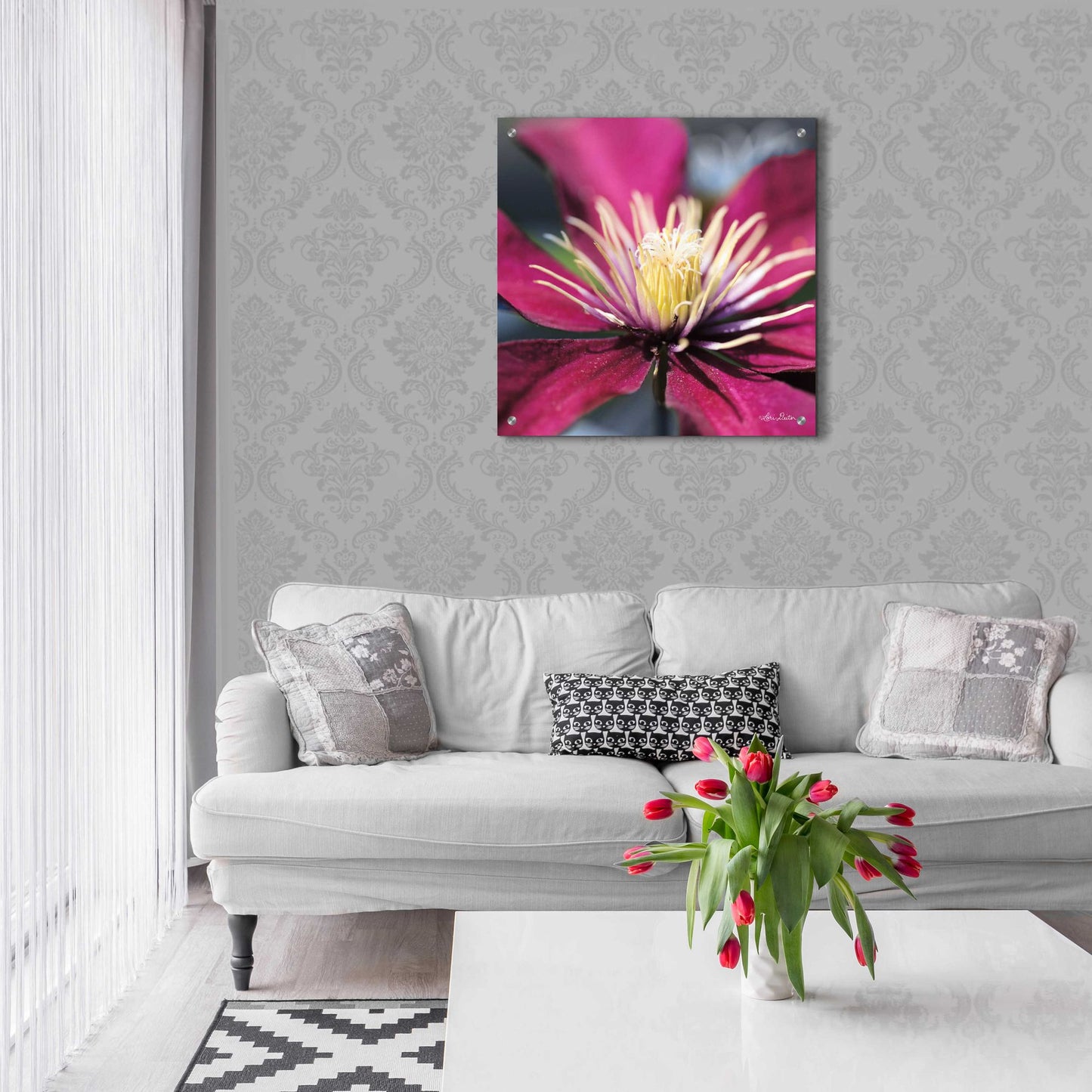Epic Art 'Floral Pop II' by Lori Deiter, Acrylic Glass Wall Art,24x24