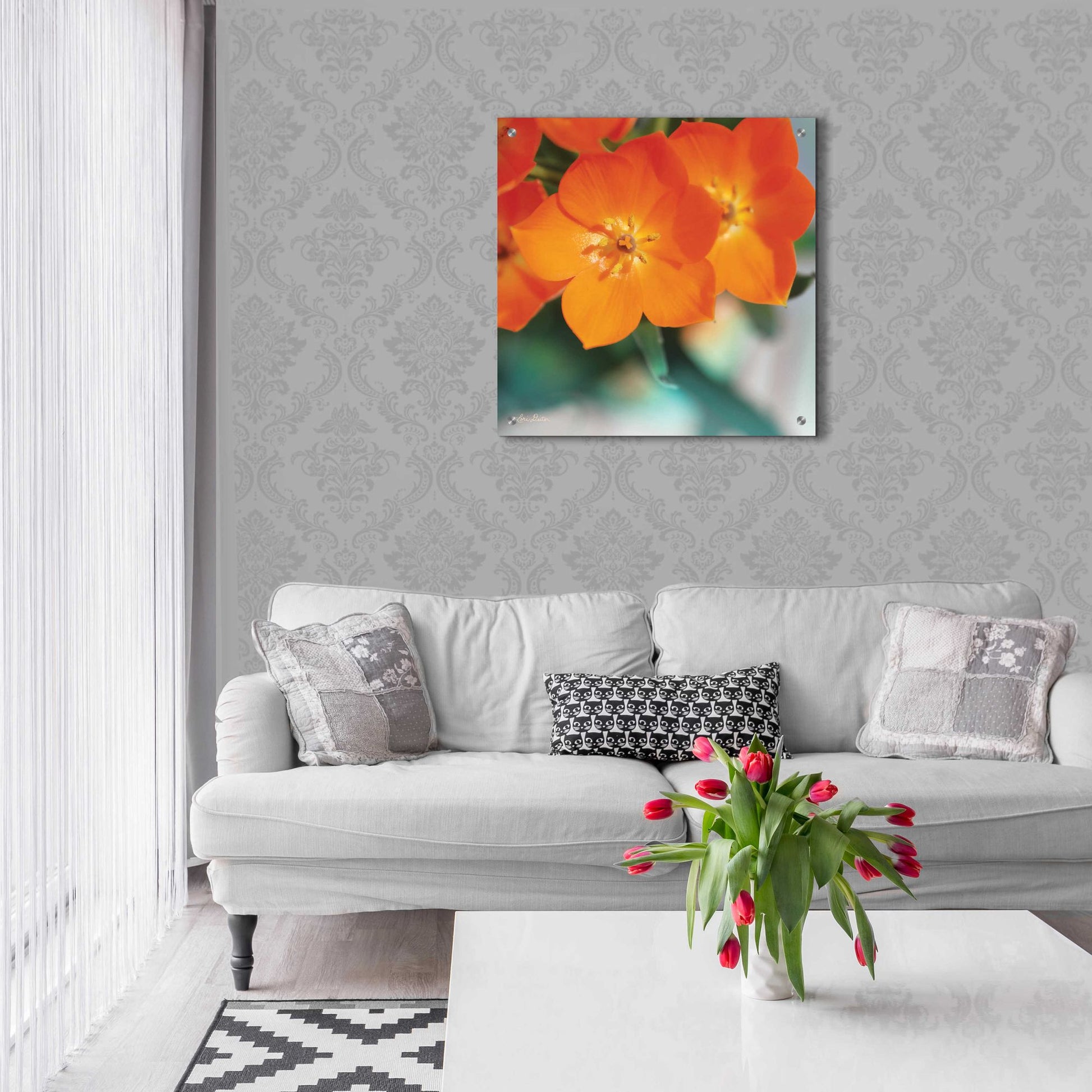 Epic Art 'Floral Pop III' by Lori Deiter, Acrylic Glass Wall Art,24x24