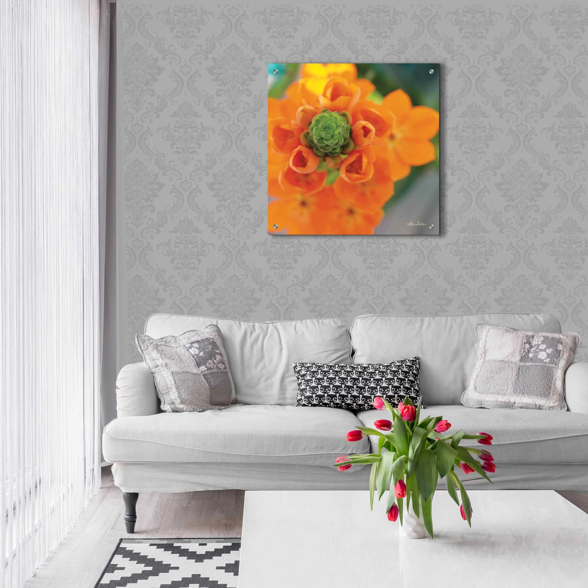 Epic Art 'Floral Pop IV' by Lori Deiter, Acrylic Glass Wall Art,24x24