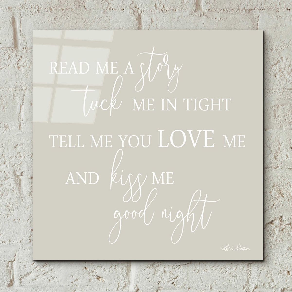 Epic Art 'Read Me a Story' by Lori Deiter, Acrylic Glass Wall Art,12x12