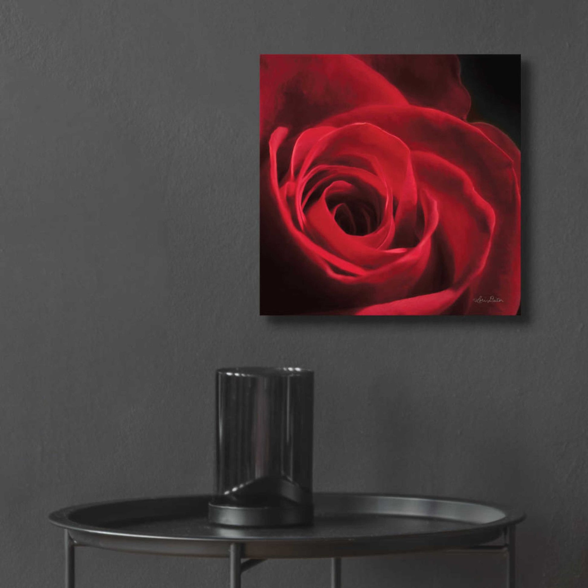 Epic Art 'The Red Rose I' by Lori Deiter, Acrylic Glass Wall Art,12x12
