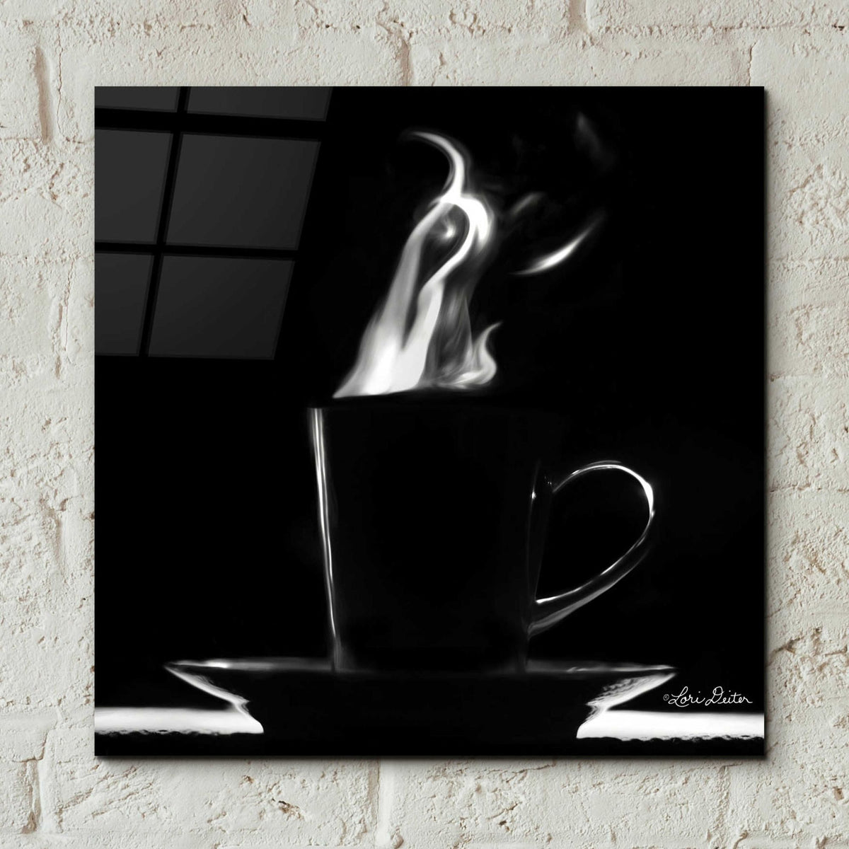 Epic Art 'Coffee Time II' by Lori Deiter, Acrylic Glass Wall Art,12x12