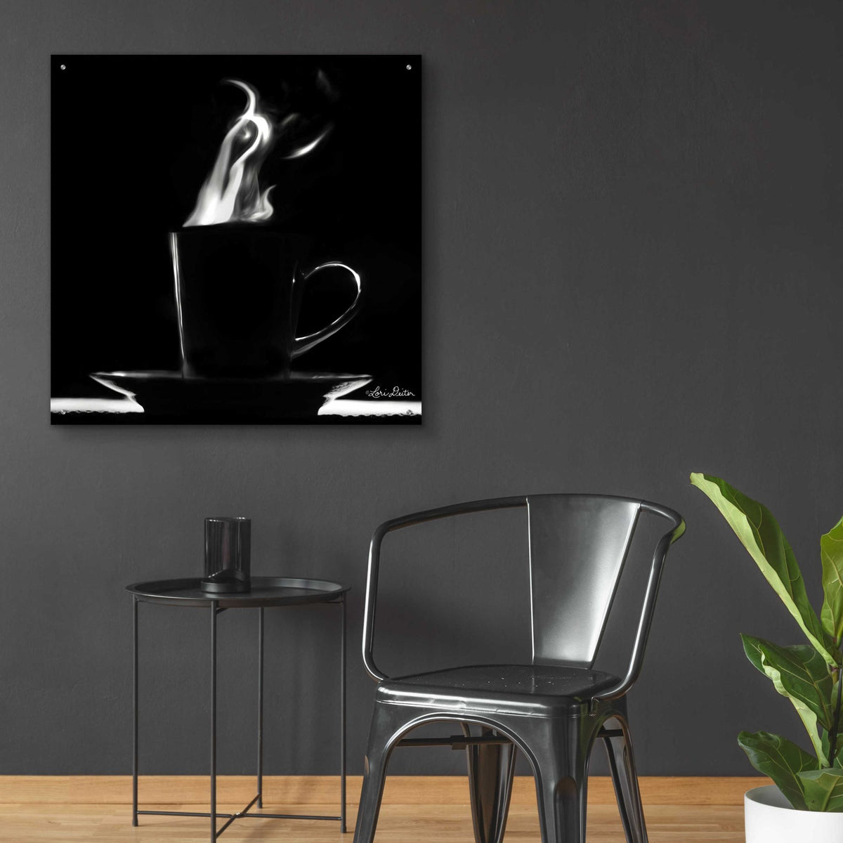 Epic Art 'Coffee Time II' by Lori Deiter, Acrylic Glass Wall Art,36x36