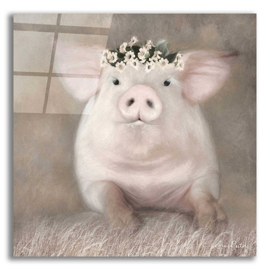 Epic Art 'Painted Piggy' by Lori Deiter, Acrylic Glass Wall Art