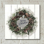 Epic Art 'Merry Christmas Wreath' by Lori Deiter, Acrylic Glass Wall Art,12x12