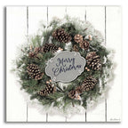 Epic Art 'Merry Christmas Wreath' by Lori Deiter, Acrylic Glass Wall Art