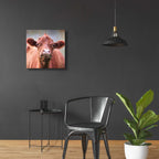 Epic Art 'The Brown Cow' by Lori Deiter, Acrylic Glass Wall Art,24x24