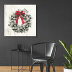 Epic Art 'Titmouse Christmas Wreath' by Lori Deiter, Acrylic Glass Wall Art,36x36