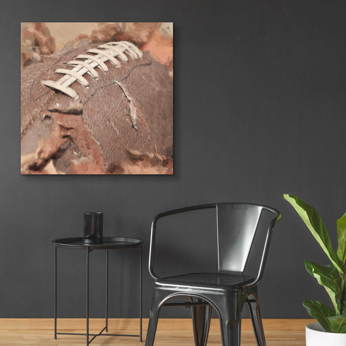 Epic Art 'Football Season' by Lori Deiter, Acrylic Glass Wall Art,36x36