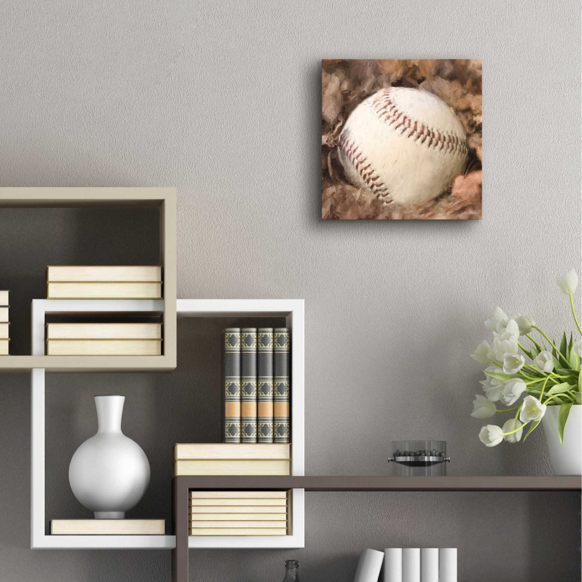 Epic Art 'Baseball Season' by Lori Deiter, Acrylic Glass Wall Art,12x12