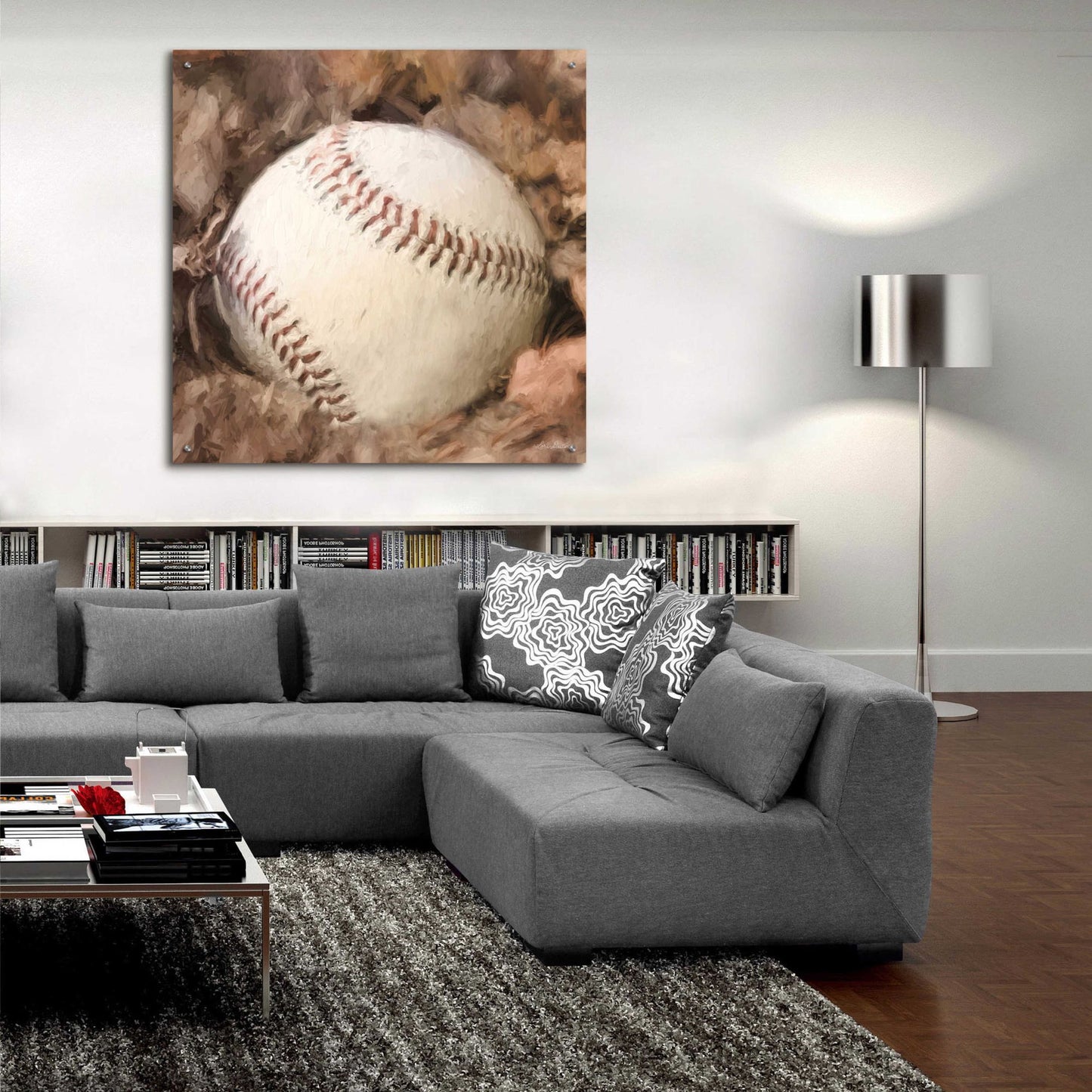 Epic Art 'Baseball Season' by Lori Deiter, Acrylic Glass Wall Art,36x36