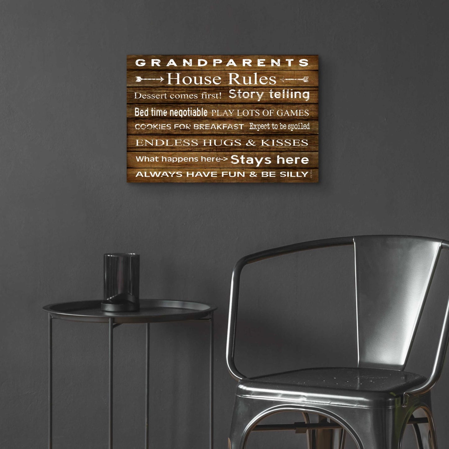 Epic Art 'Grandparents House Rules' by Cindy Jacobs, Acrylic Glass Wall Art,24x16