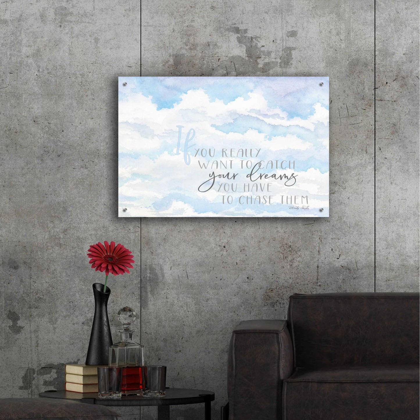 Epic Art 'Chase Your Dreams' by Cindy Jacobs, Acrylic Glass Wall Art,36x24