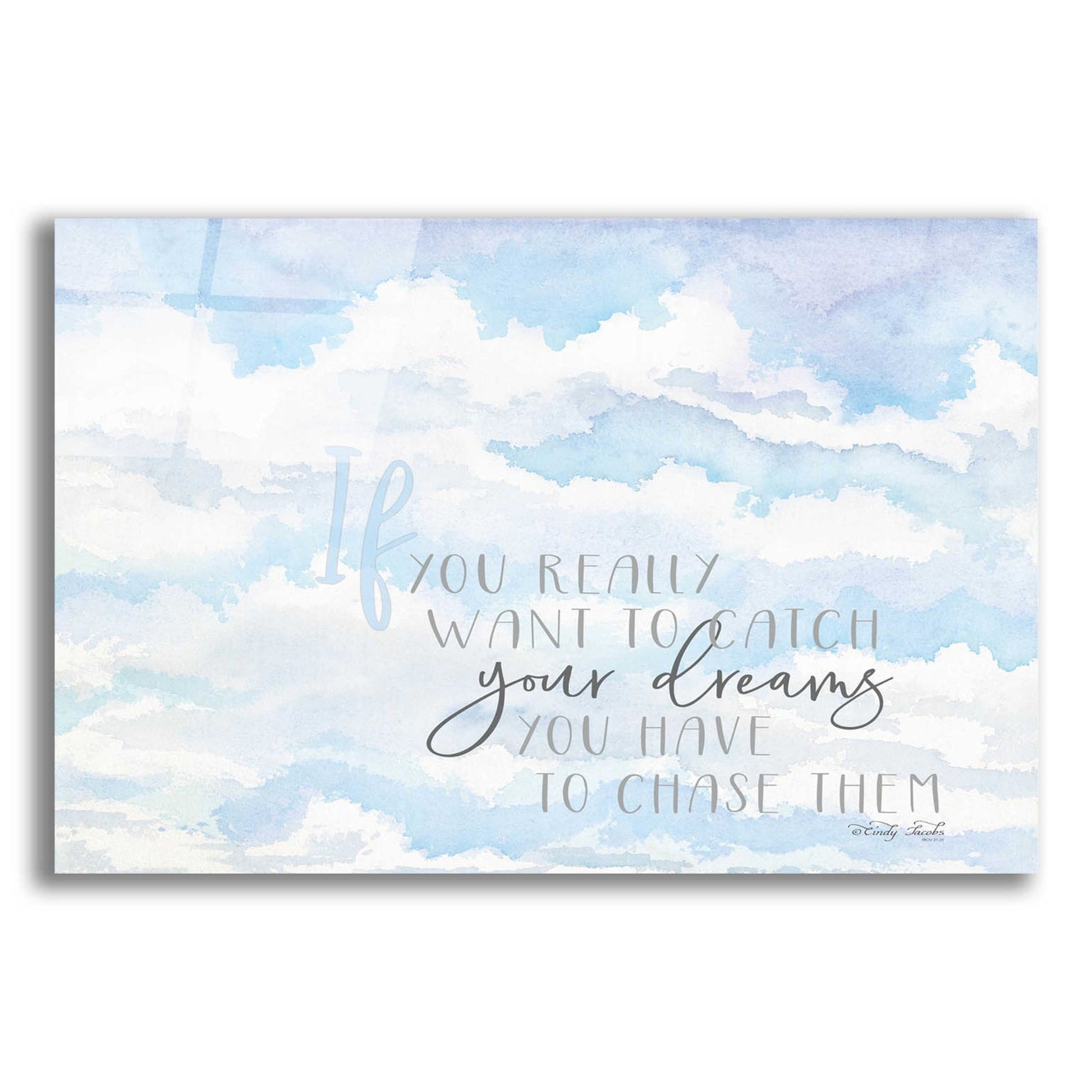 Epic Art 'Chase Your Dreams' by Cindy Jacobs, Acrylic Glass Wall Art