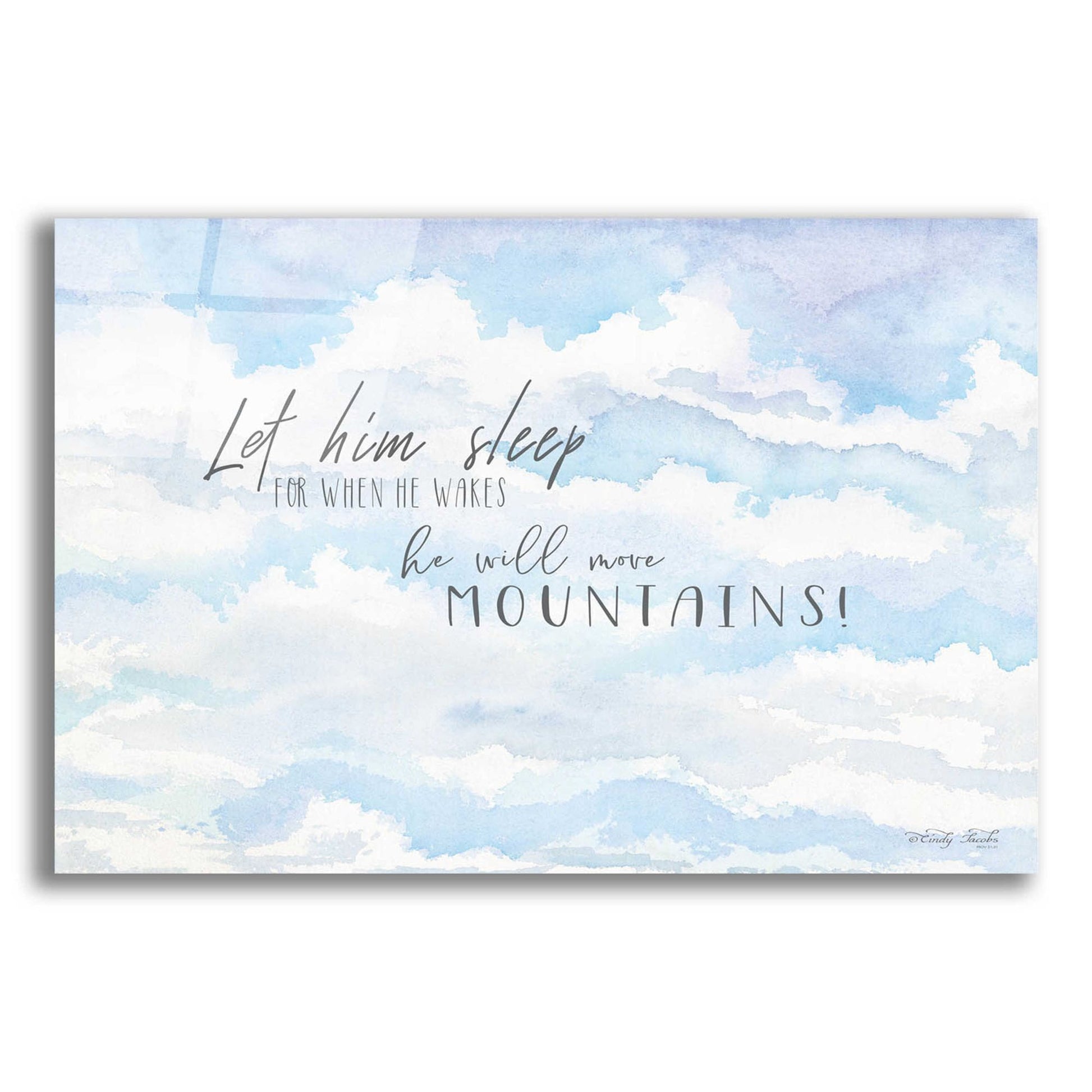 Epic Art 'Let Him Sleep' by Cindy Jacobs, Acrylic Glass Wall Art