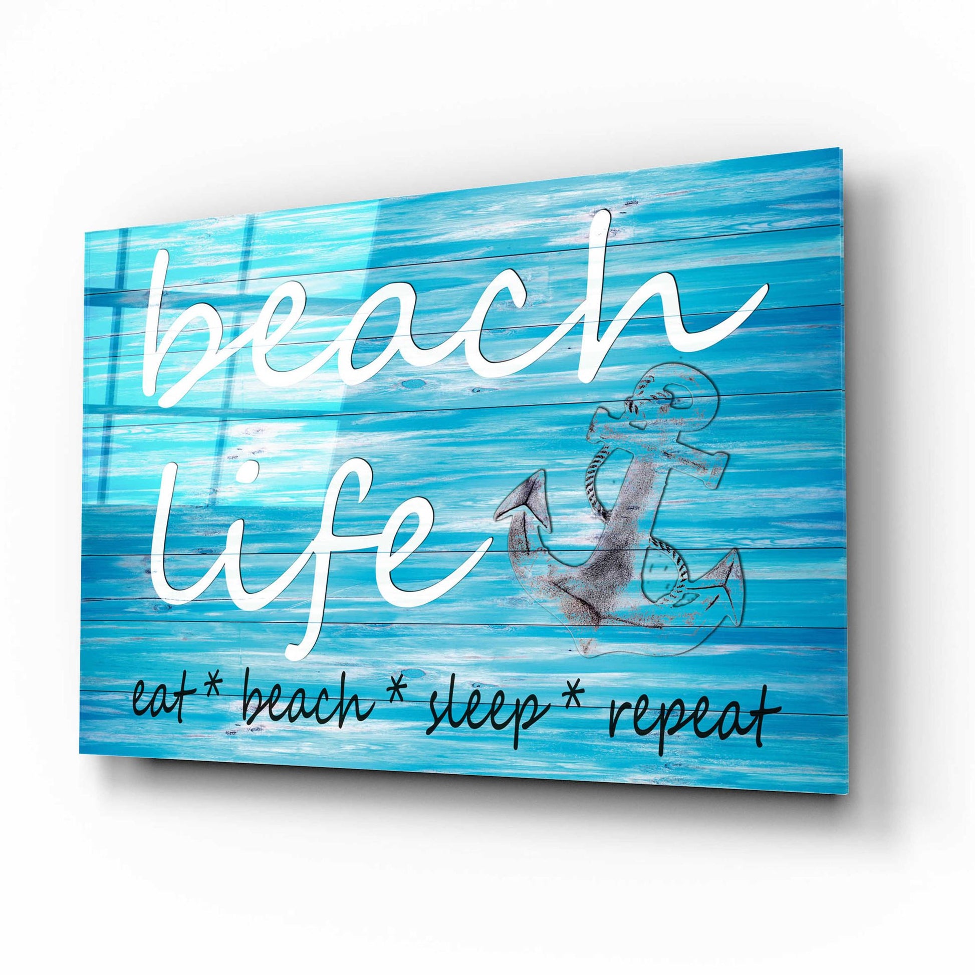 Epic Art 'Beach Life' by Cindy Jacobs, Acrylic Glass Wall Art,16x12