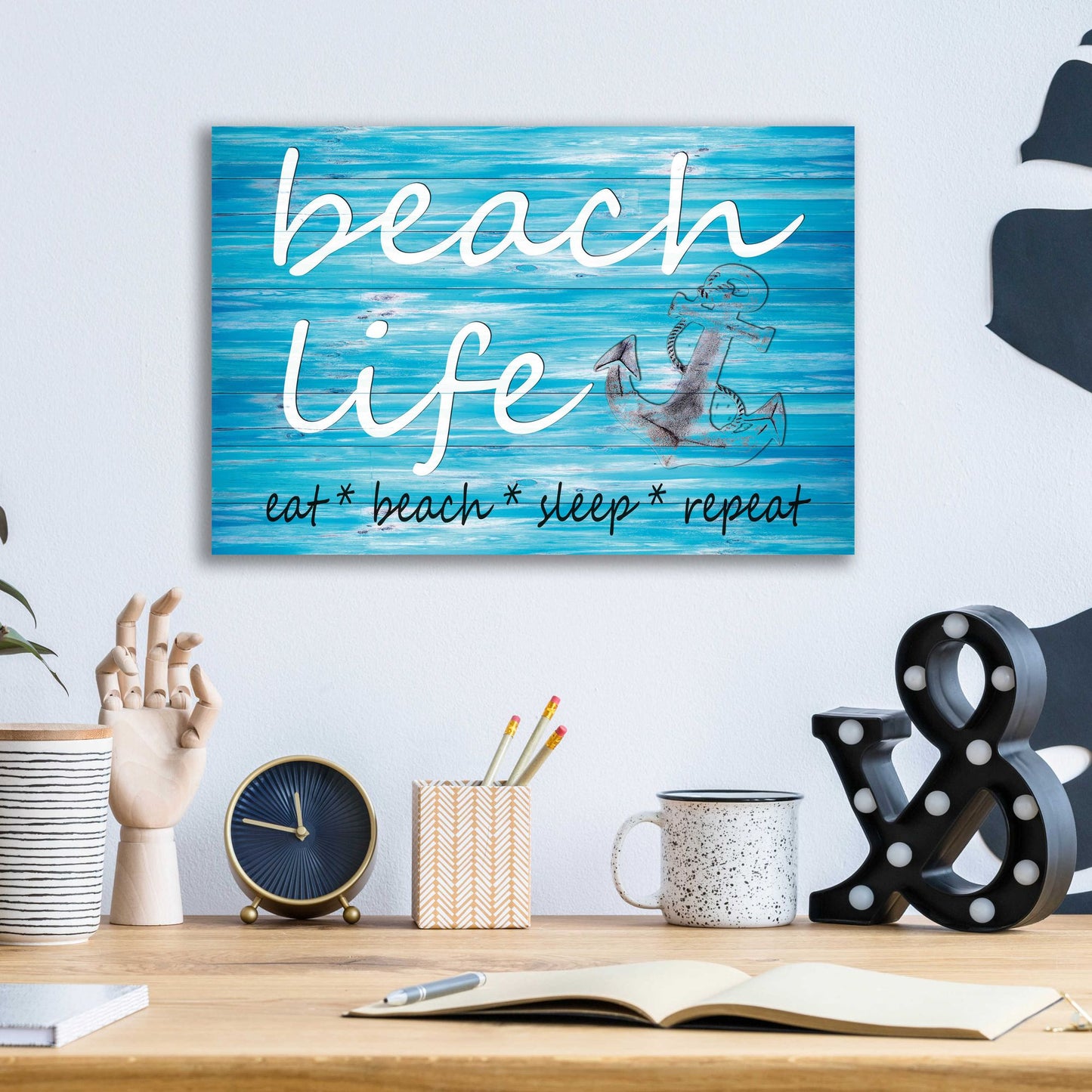 Epic Art 'Beach Life' by Cindy Jacobs, Acrylic Glass Wall Art,16x12