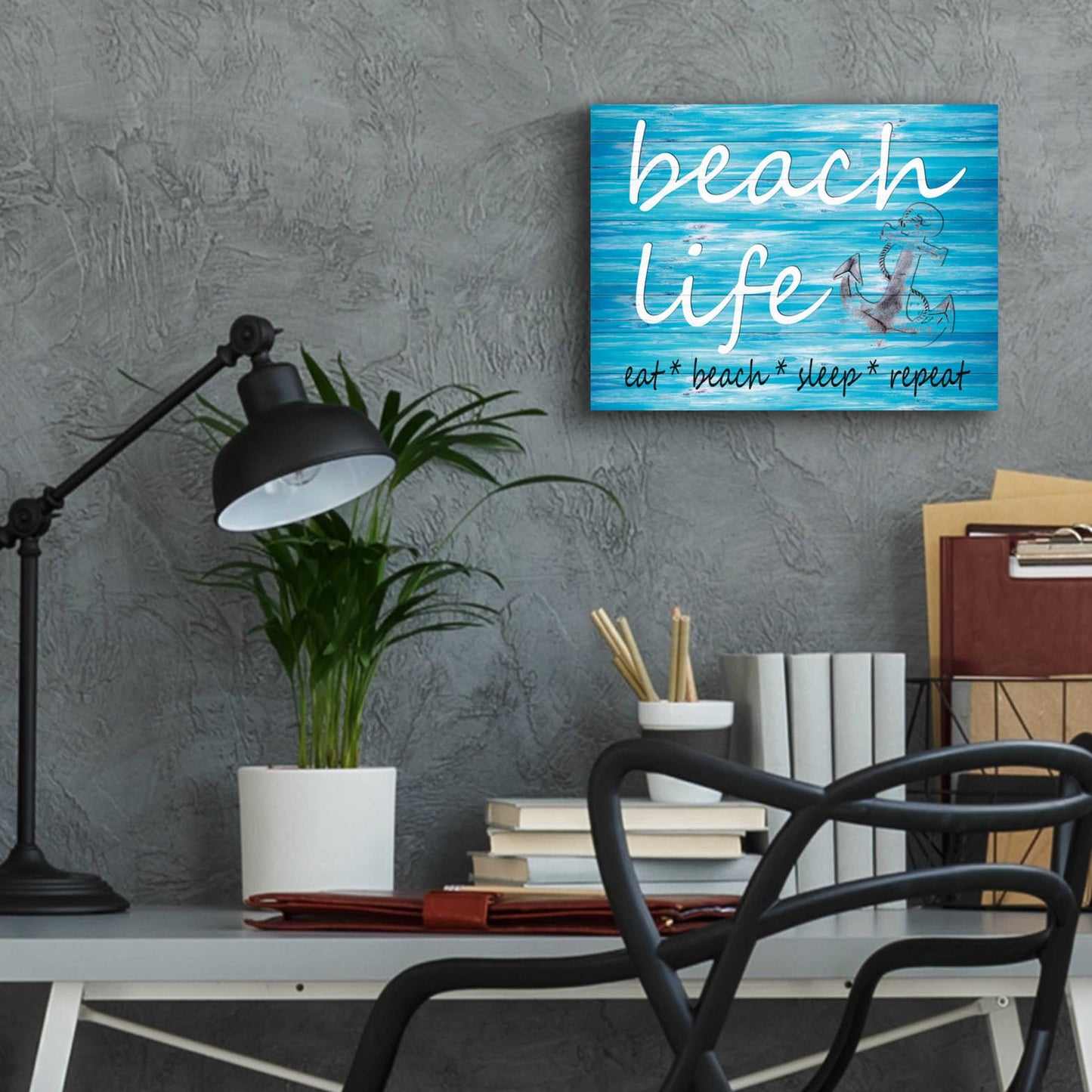 Epic Art 'Beach Life' by Cindy Jacobs, Acrylic Glass Wall Art,16x12