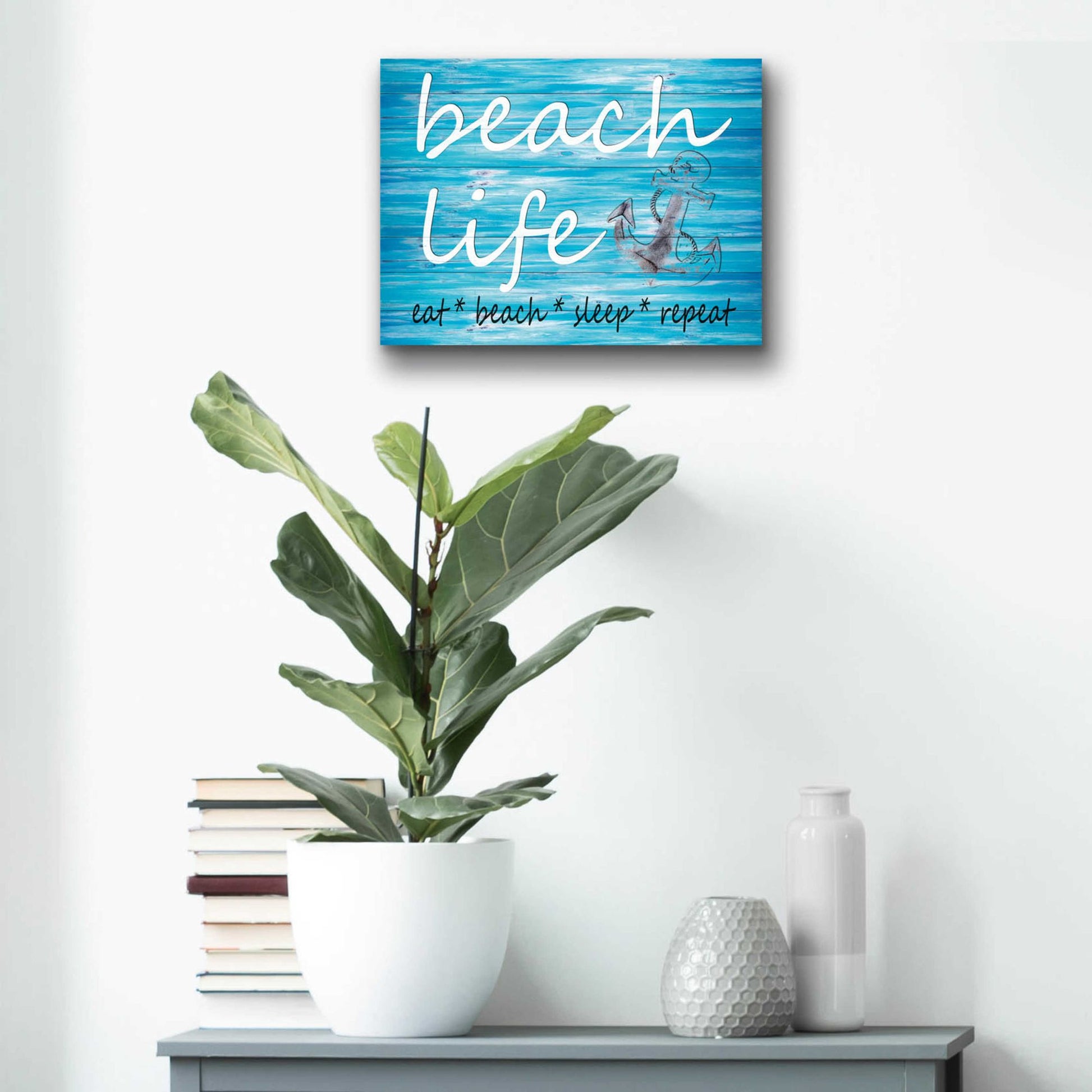 Epic Art 'Beach Life' by Cindy Jacobs, Acrylic Glass Wall Art,16x12