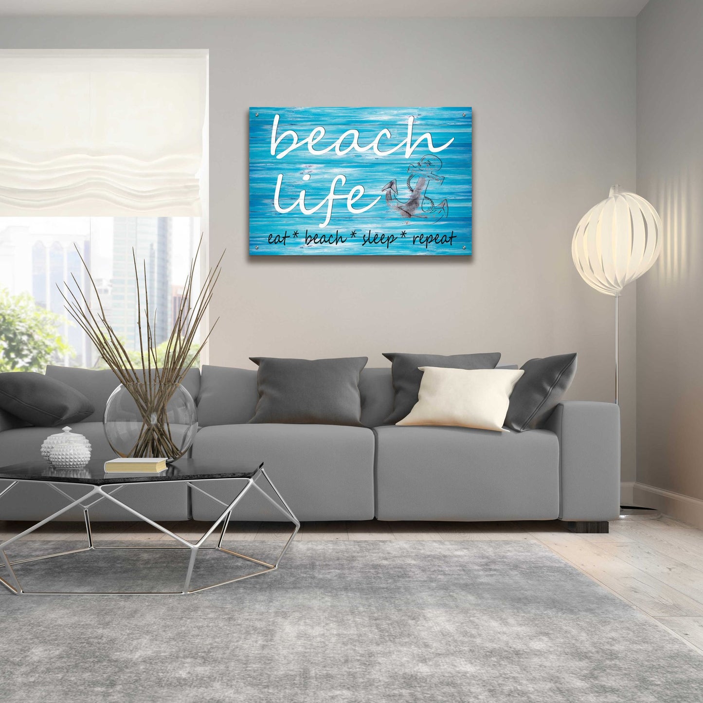 Epic Art 'Beach Life' by Cindy Jacobs, Acrylic Glass Wall Art,36x24