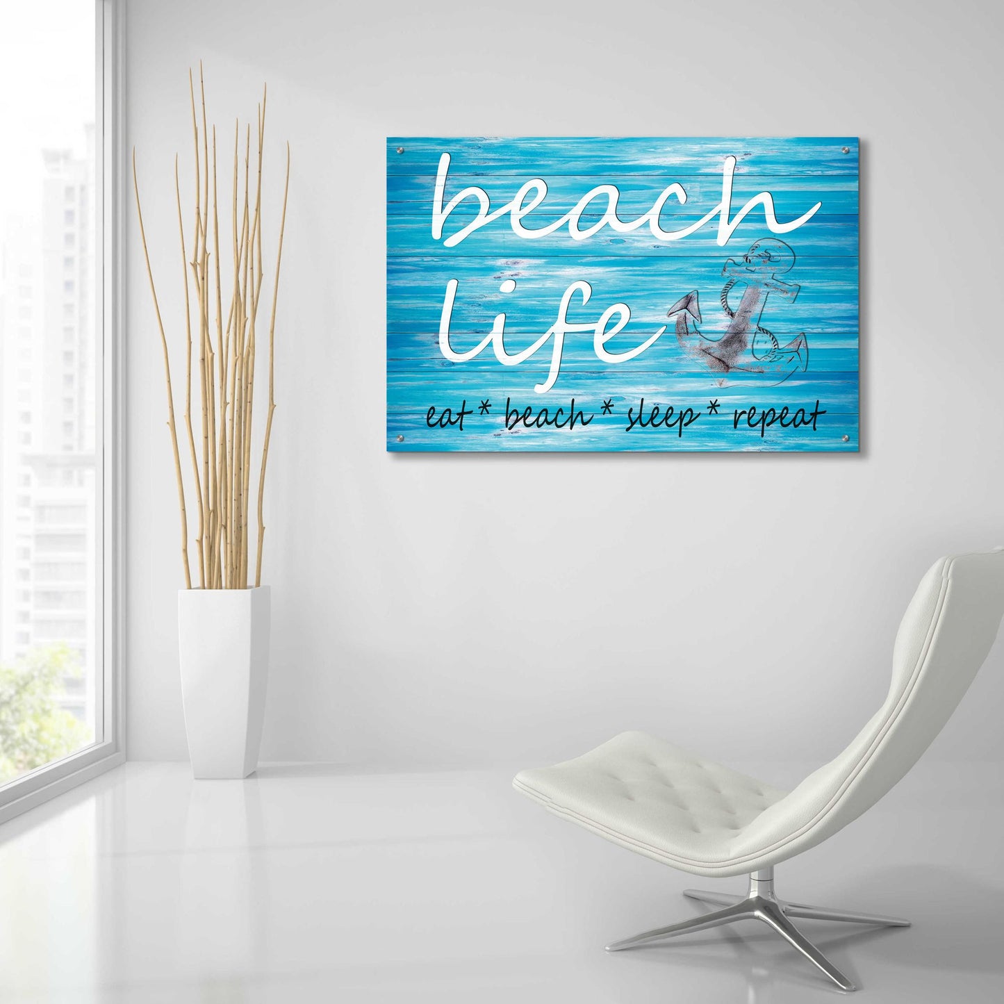 Epic Art 'Beach Life' by Cindy Jacobs, Acrylic Glass Wall Art,36x24