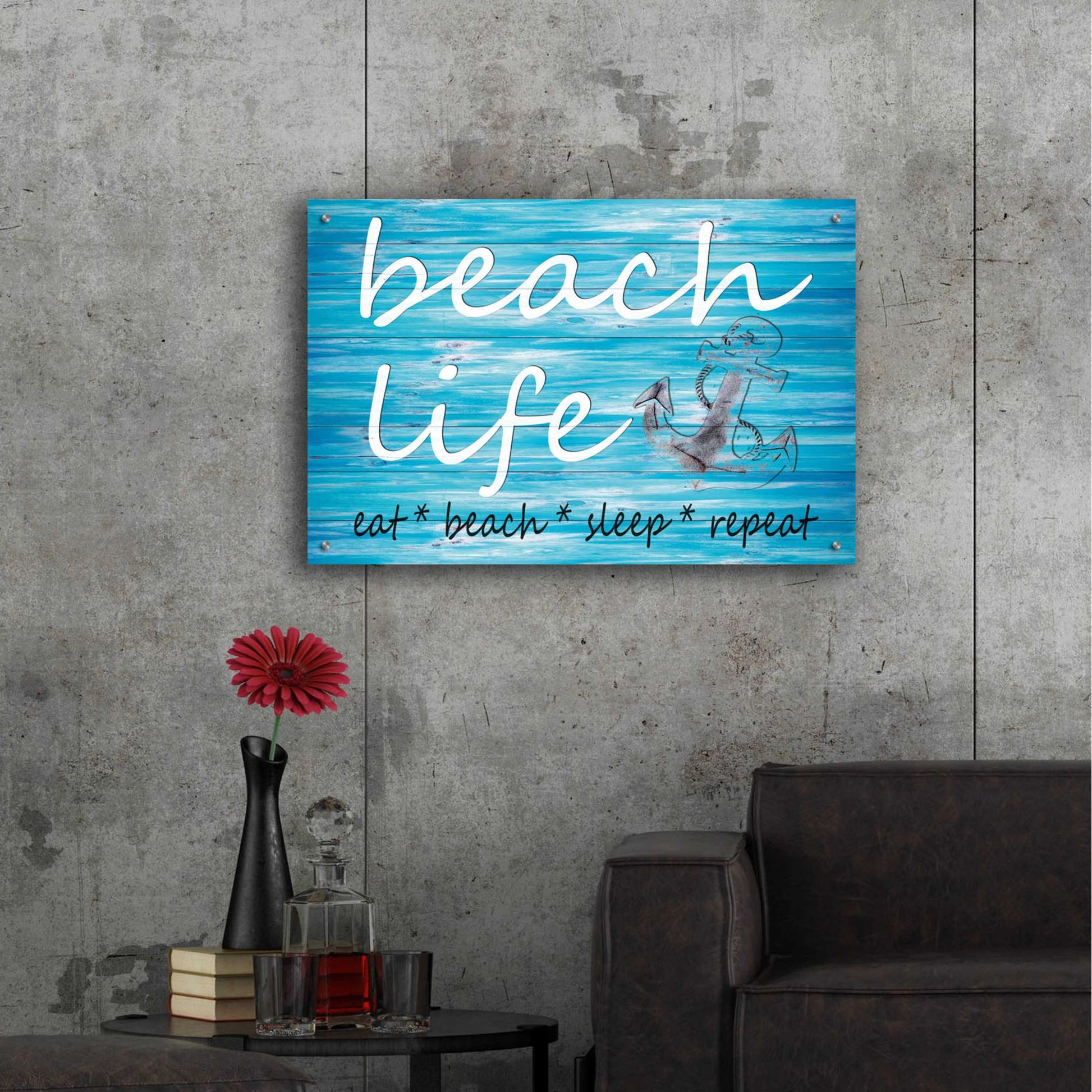 Epic Art 'Beach Life' by Cindy Jacobs, Acrylic Glass Wall Art,36x24