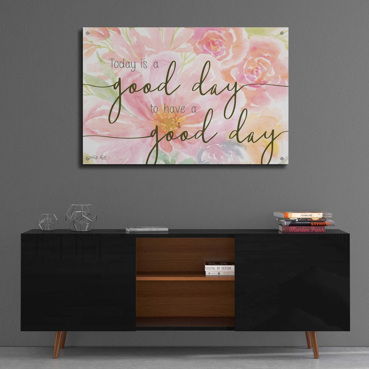 Epic Art 'Floral Good Day' by Cindy Jacobs, Acrylic Glass Wall Art,36x24