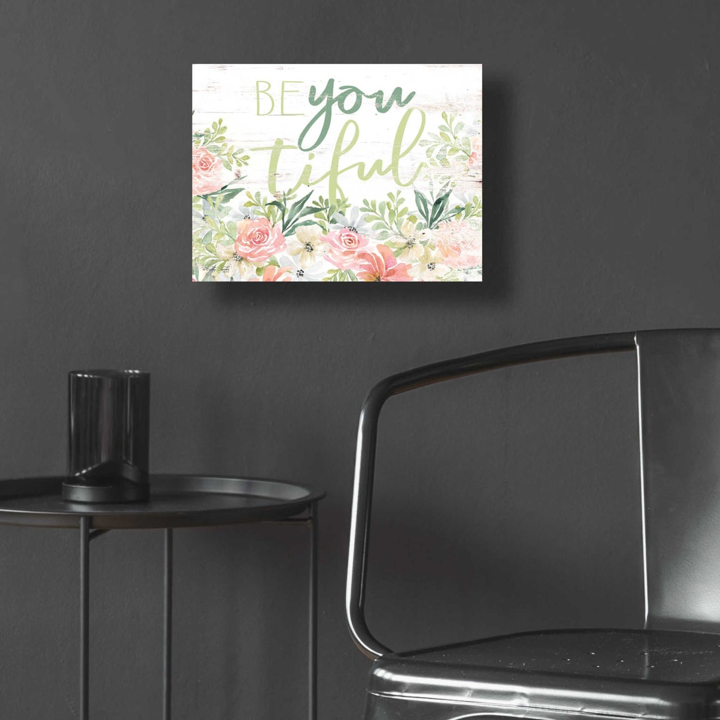 Epic Art 'Floral Be You Tiful' by Cindy Jacobs, Acrylic Glass Wall Art,16x12