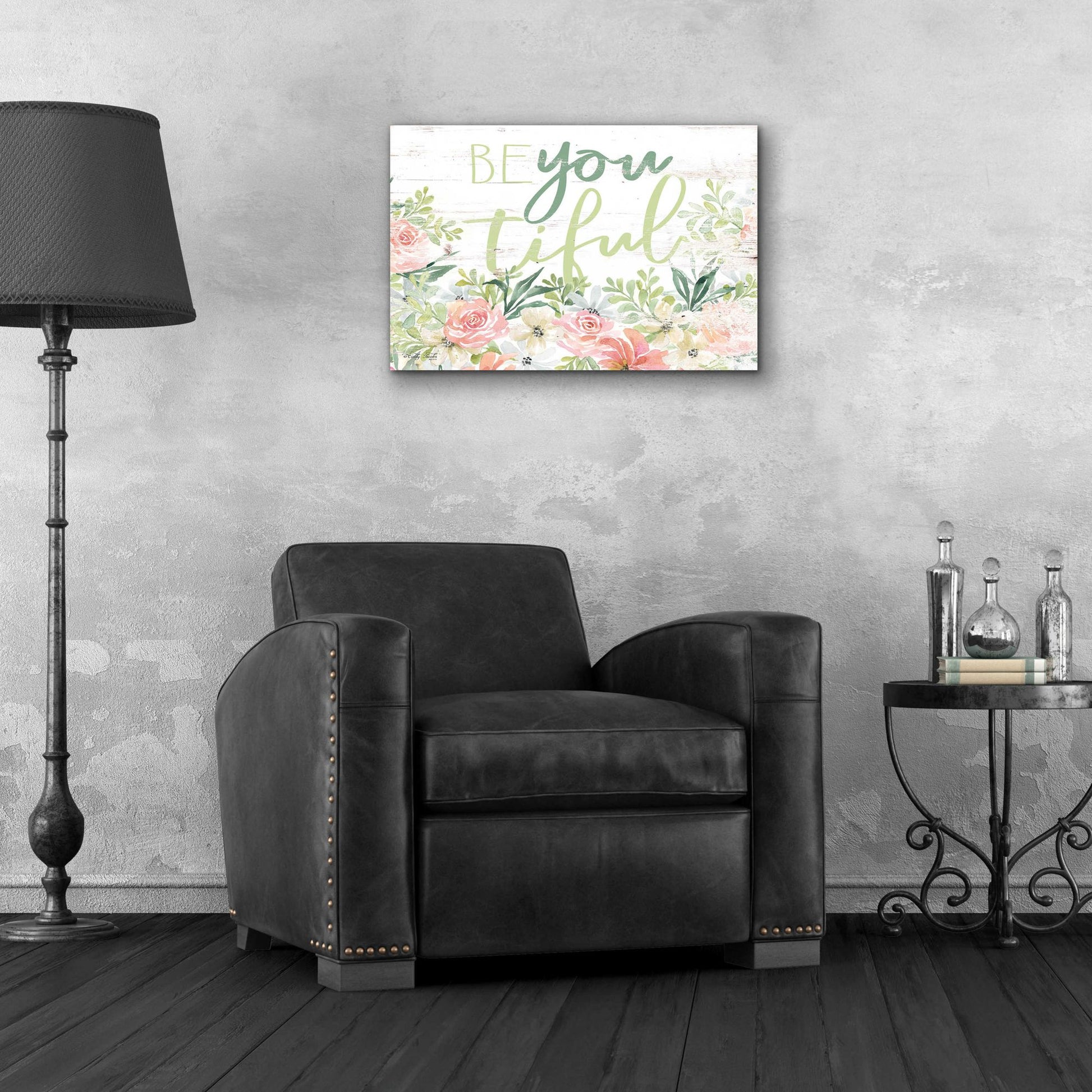 Epic Art 'Floral Be You Tiful' by Cindy Jacobs, Acrylic Glass Wall Art,24x16