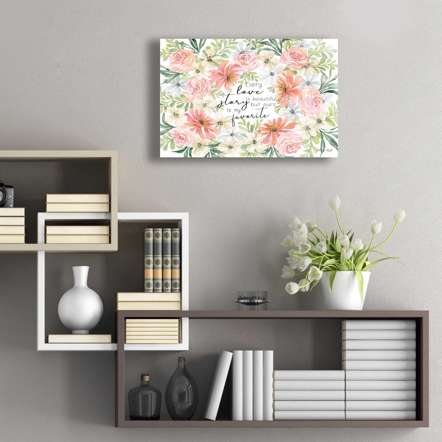 Epic Art 'Floral Love Story' by Cindy Jacobs, Acrylic Glass Wall Art,24x16