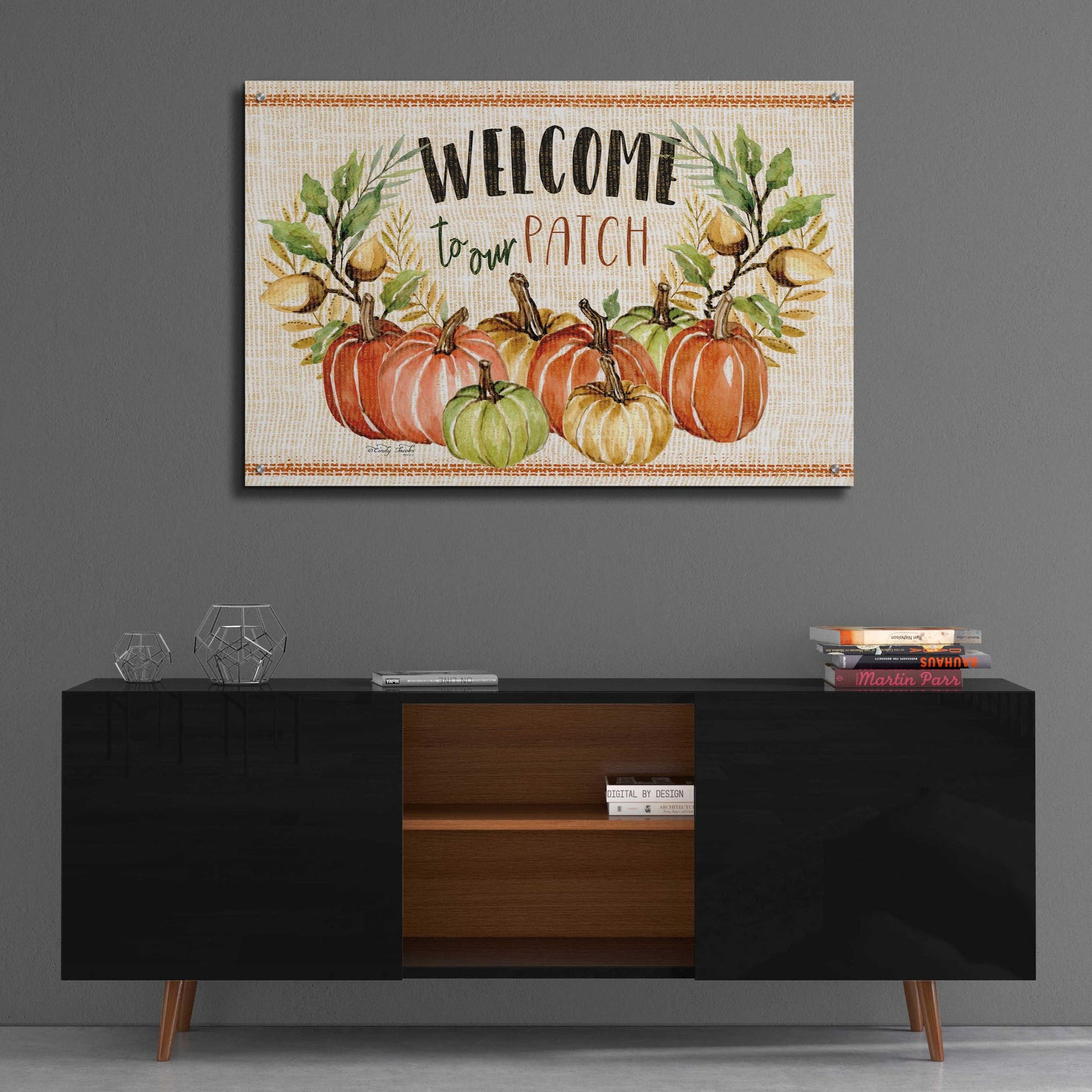 Epic Art 'Welcome to Our Patch' by Cindy Jacobs, Acrylic Glass Wall Art,36x24