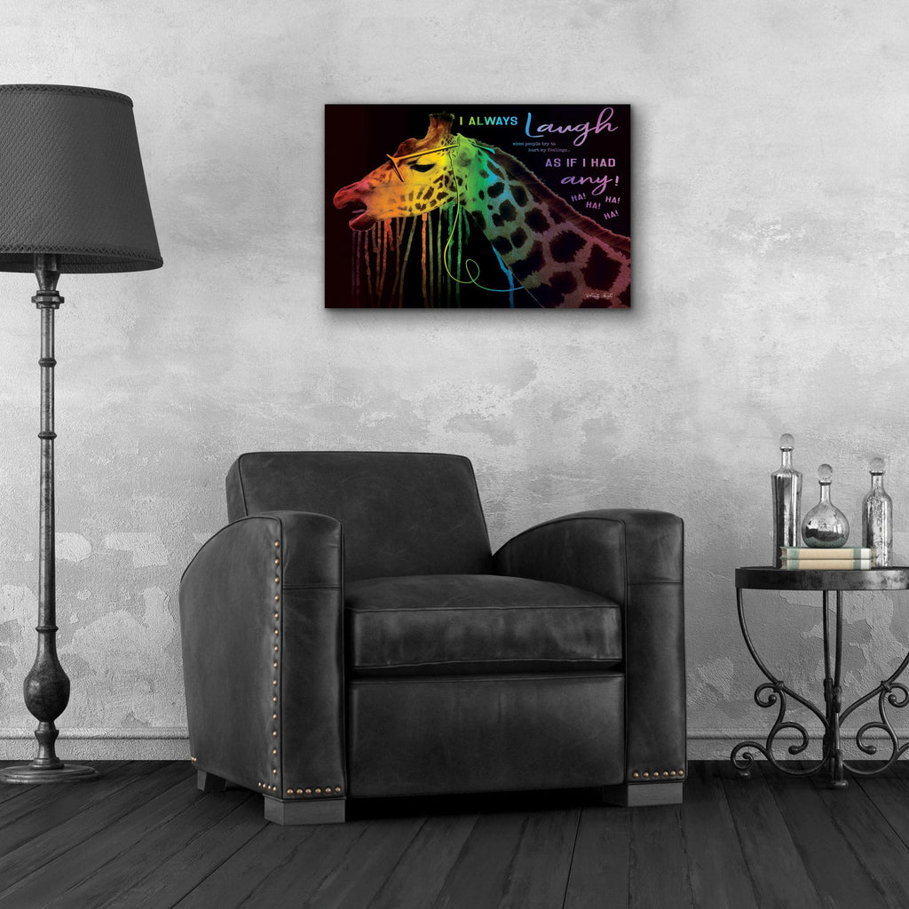 Epic Art 'I Always Laugh' by Cindy Jacobs, Acrylic Glass Wall Art,24x16