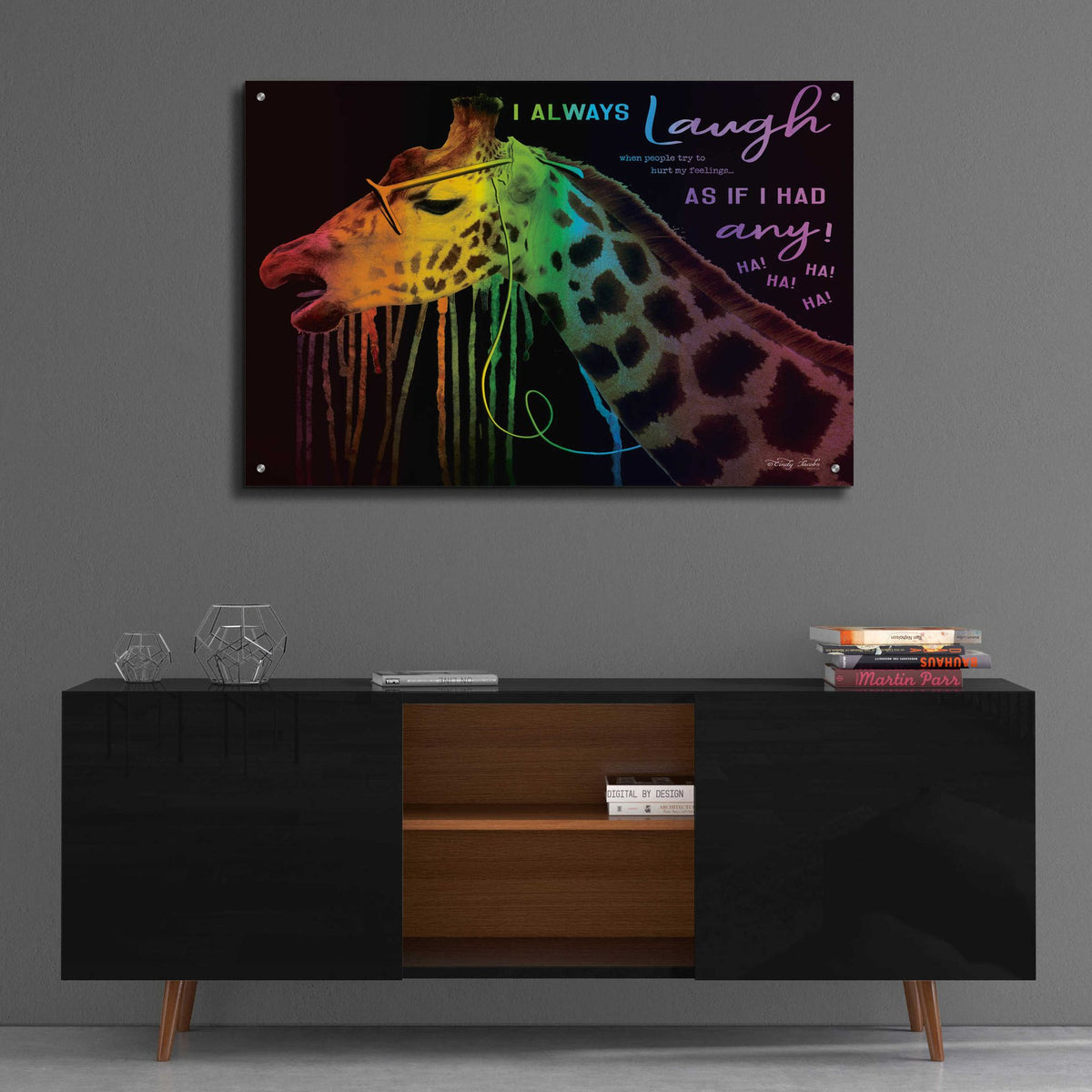 Epic Art 'I Always Laugh' by Cindy Jacobs, Acrylic Glass Wall Art,36x24