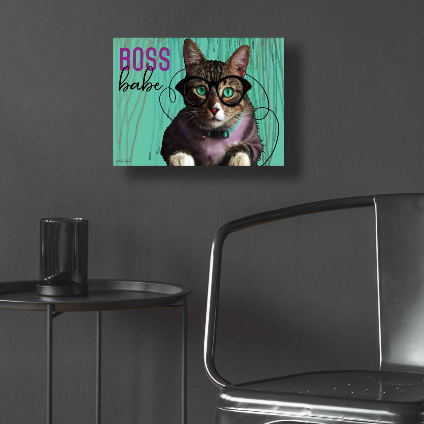 Epic Art 'Boss Babe' by Cindy Jacobs, Acrylic Glass Wall Art,16x12