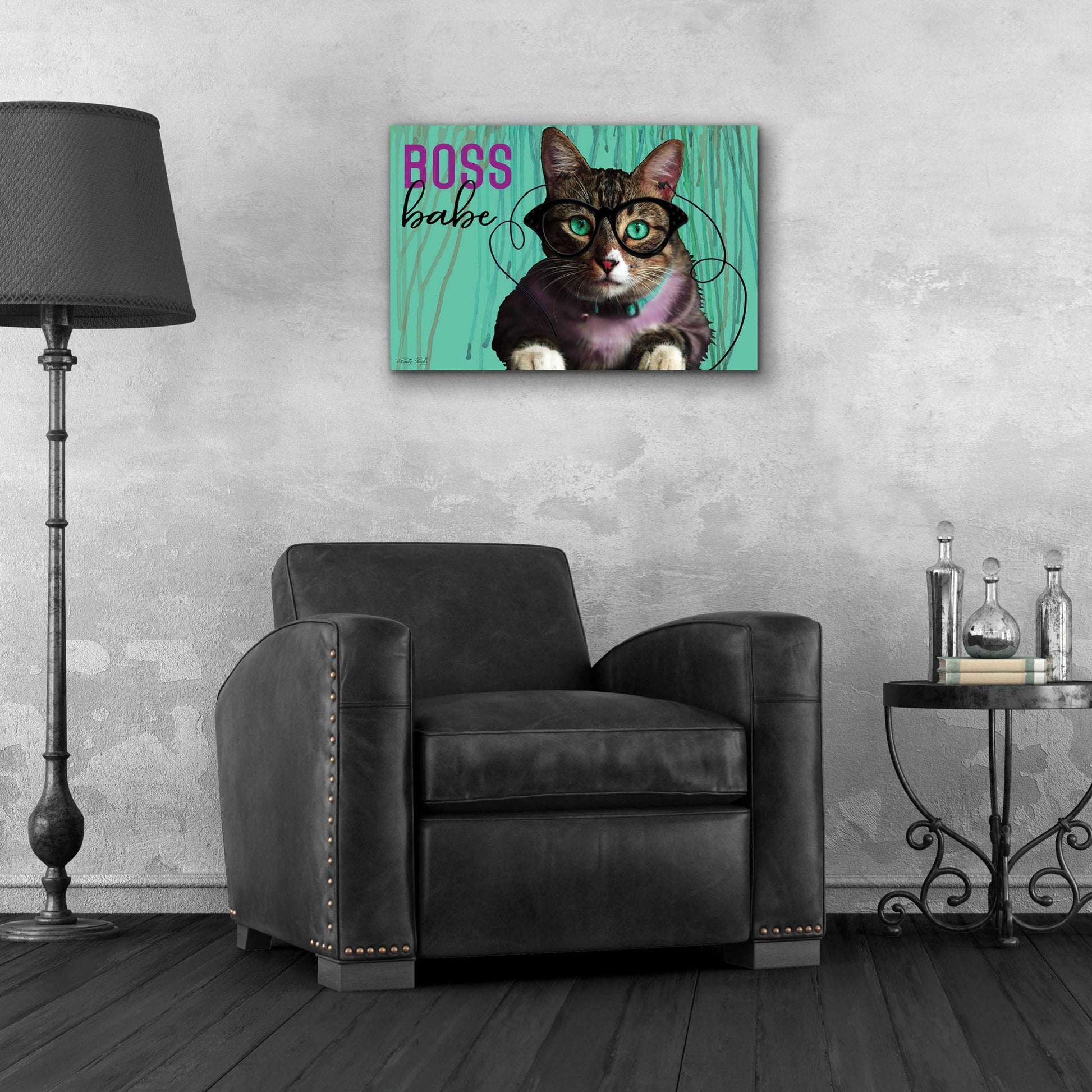 Epic Art 'Boss Babe' by Cindy Jacobs, Acrylic Glass Wall Art,24x16