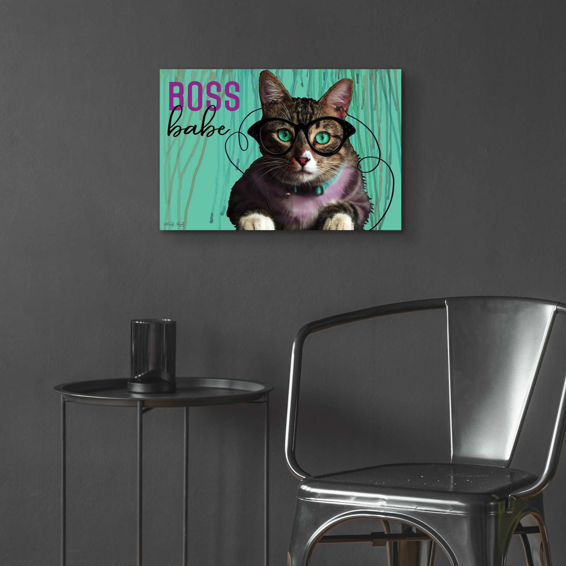 Epic Art 'Boss Babe' by Cindy Jacobs, Acrylic Glass Wall Art,24x16