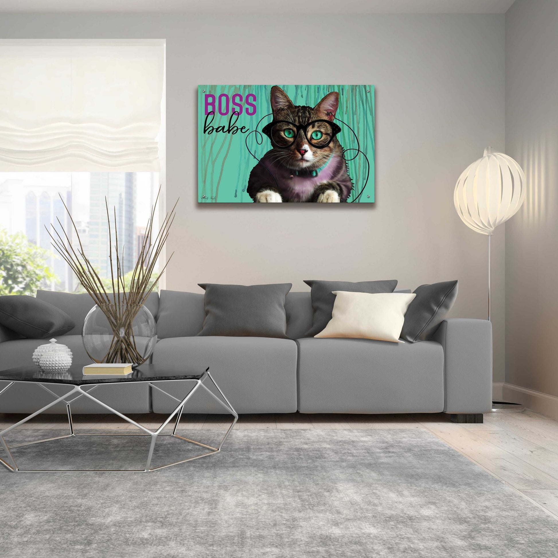 Epic Art 'Boss Babe' by Cindy Jacobs, Acrylic Glass Wall Art,36x24