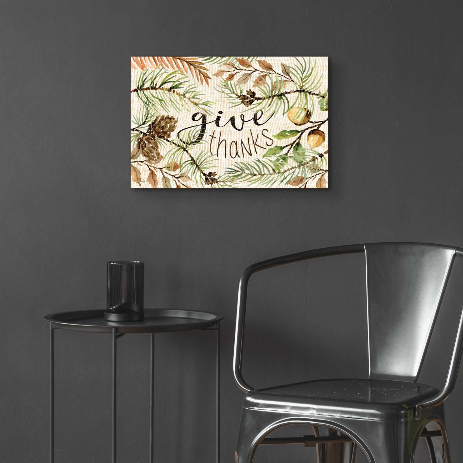 Epic Art 'Give Thanks' by Cindy Jacobs, Acrylic Glass Wall Art,24x16