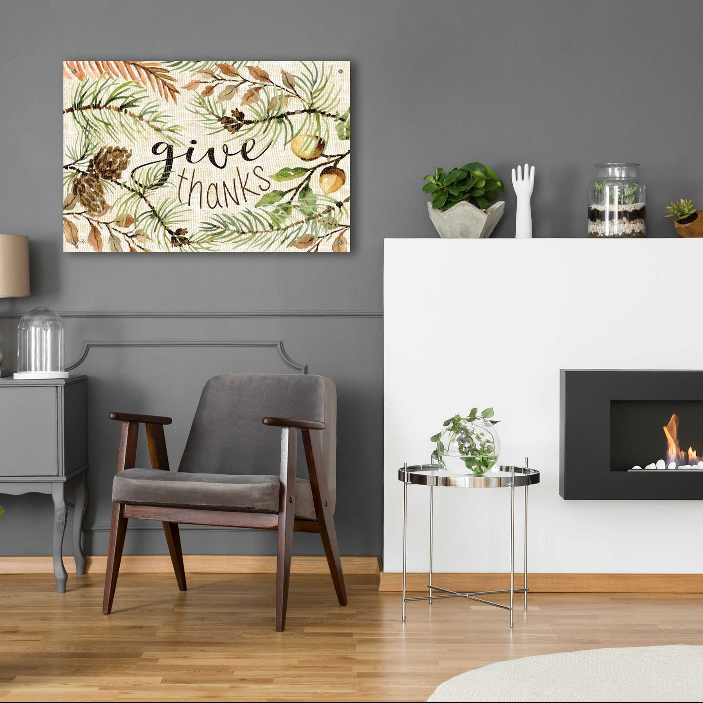 Epic Art 'Give Thanks' by Cindy Jacobs, Acrylic Glass Wall Art,36x24