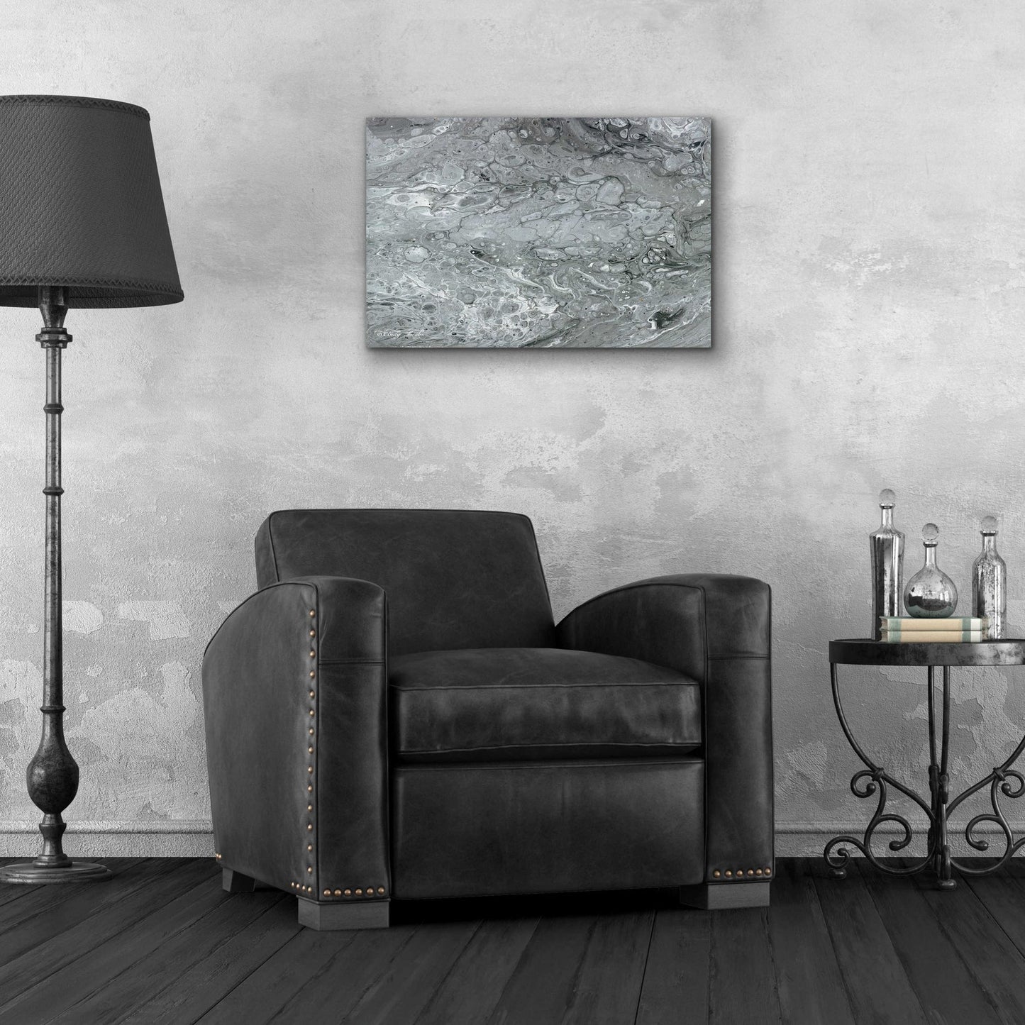 Epic Art 'Abstract in Gray II' by Cindy Jacobs, Acrylic Glass Wall Art,24x16