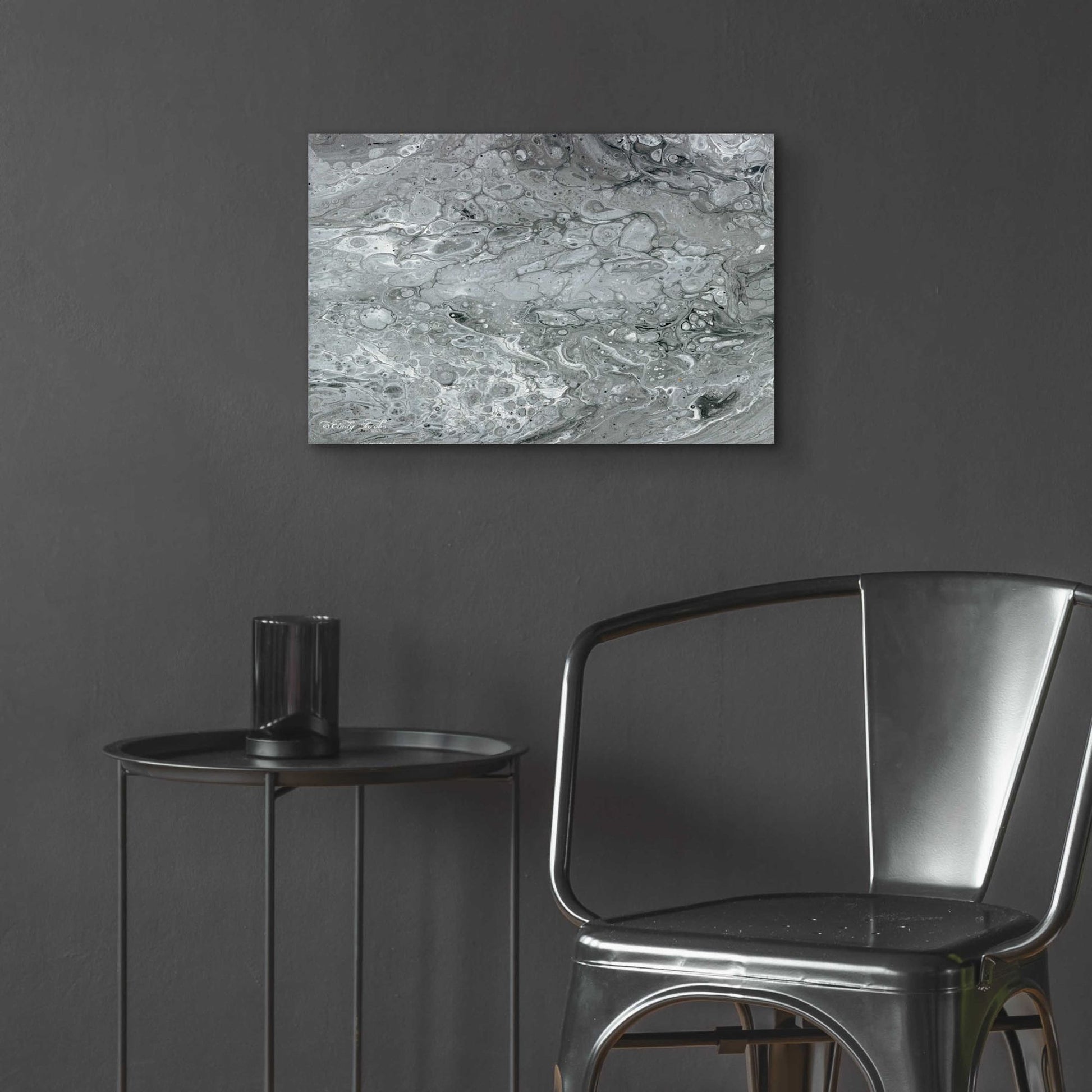 Epic Art 'Abstract in Gray II' by Cindy Jacobs, Acrylic Glass Wall Art,24x16