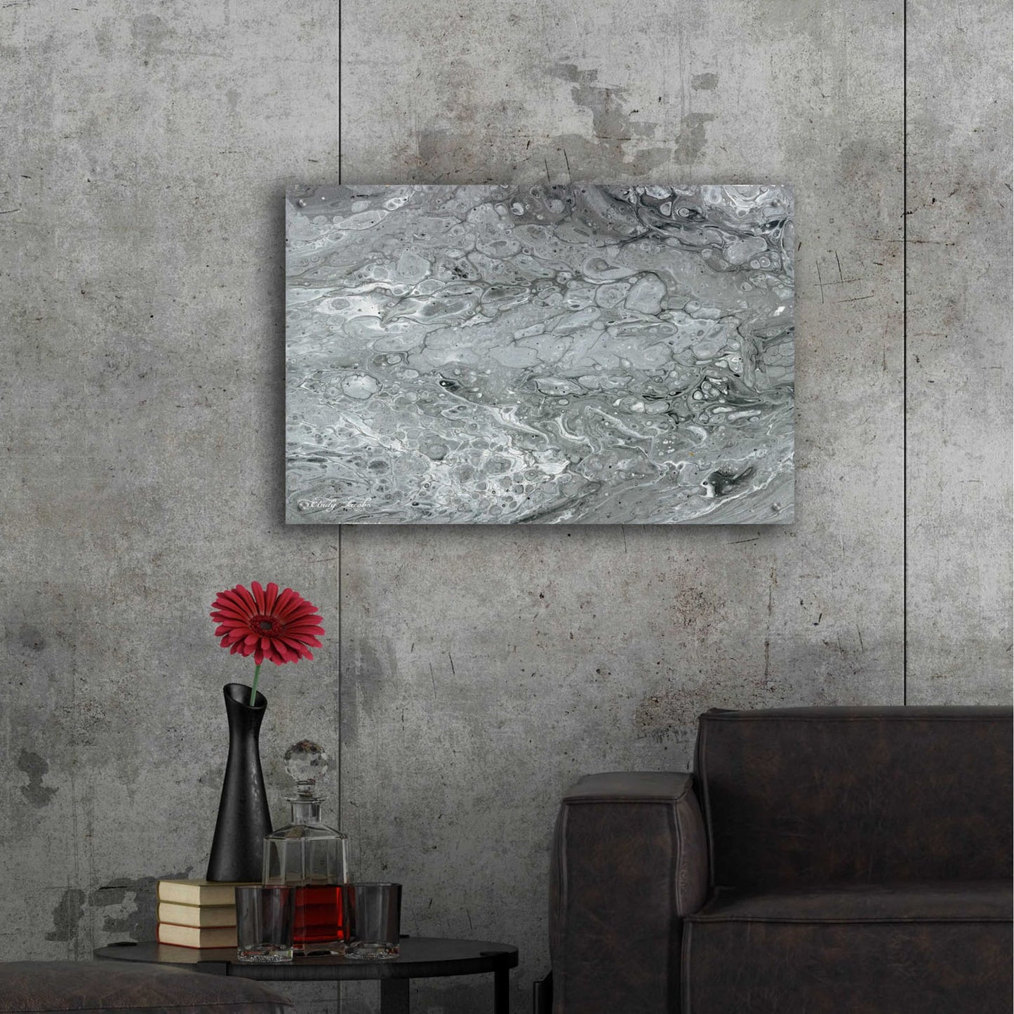 Epic Art 'Abstract in Gray II' by Cindy Jacobs, Acrylic Glass Wall Art,36x24