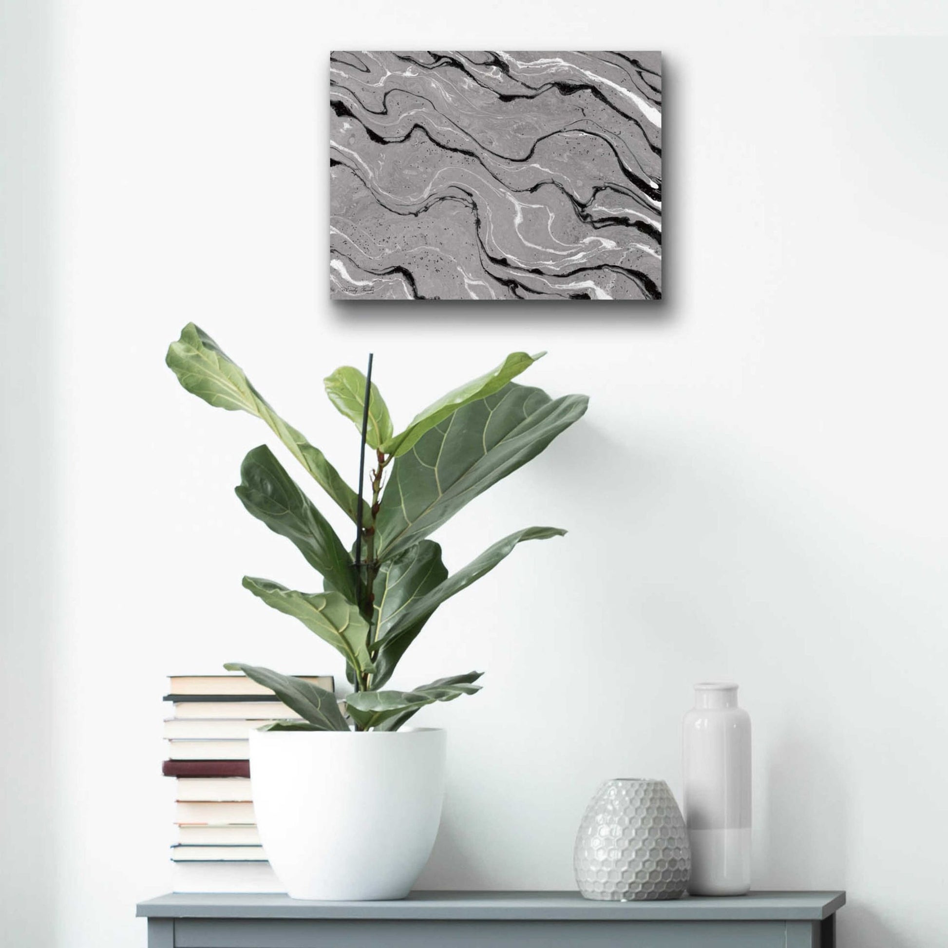 Epic Art 'Abstract in Gray III' by Cindy Jacobs, Acrylic Glass Wall Art,16x12