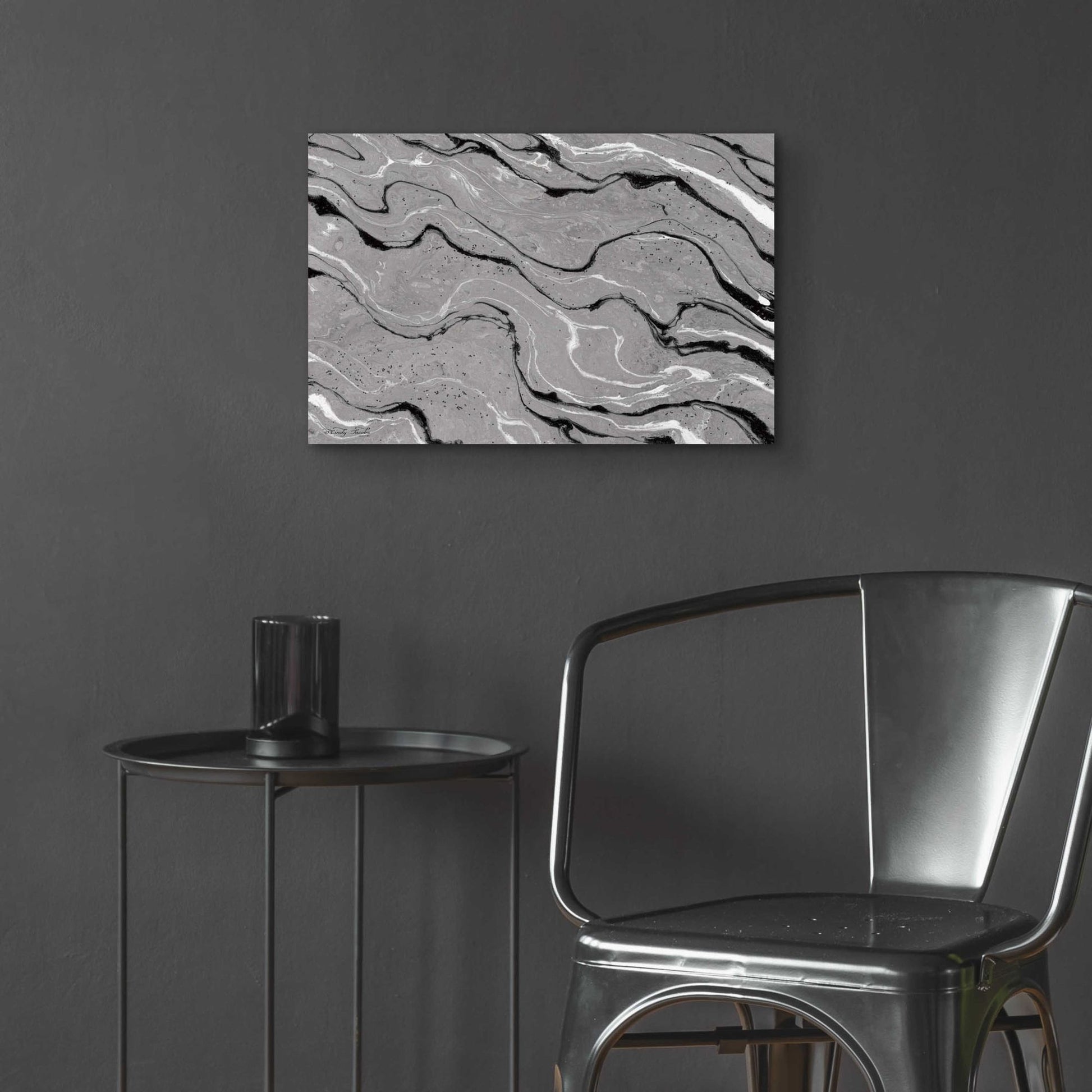 Epic Art 'Abstract in Gray III' by Cindy Jacobs, Acrylic Glass Wall Art,24x16